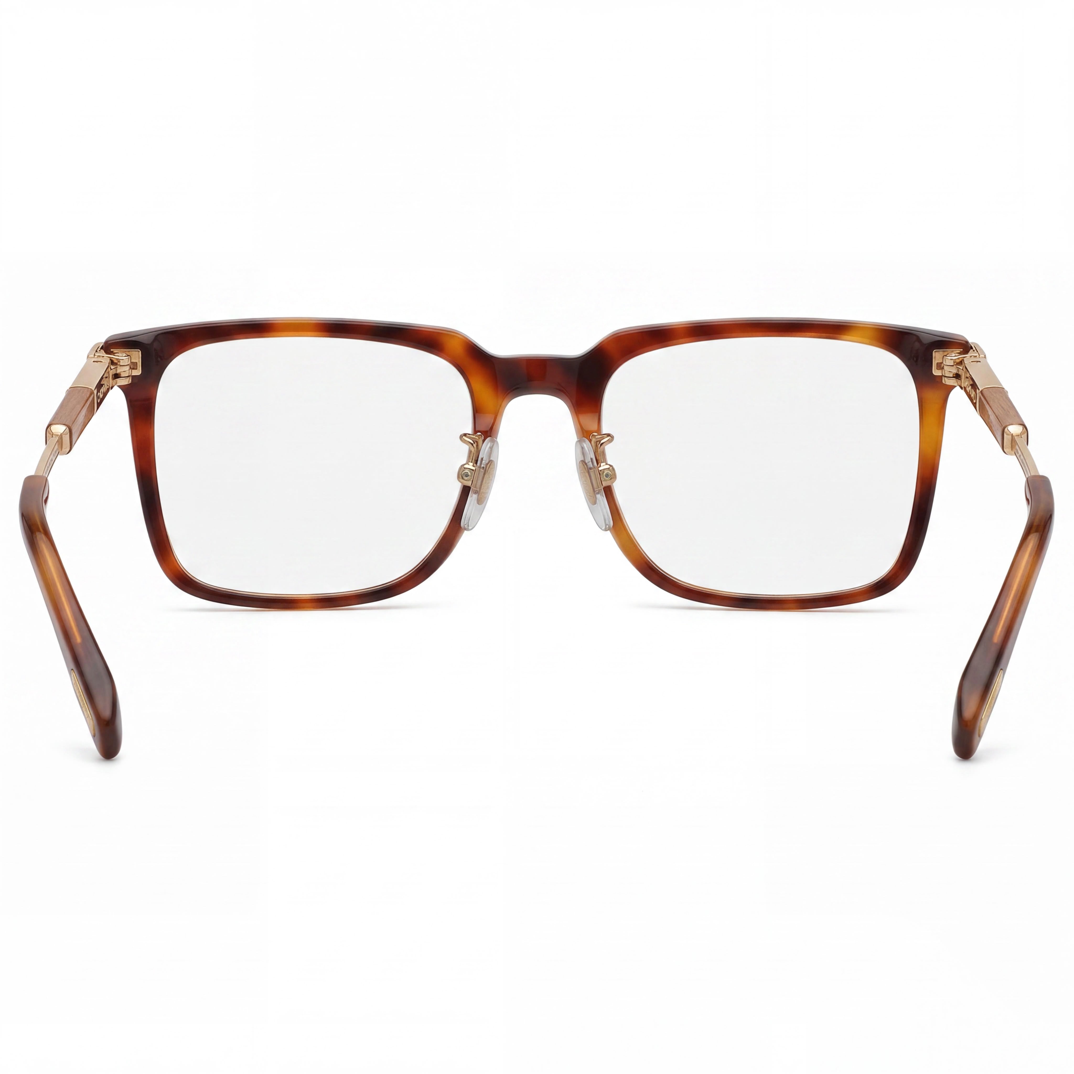 Chopard Modern Unisex Red Havana Acetate & Metal Full Rim Rectangle Clear Lens Eyeglasses 53mm, Photo 3