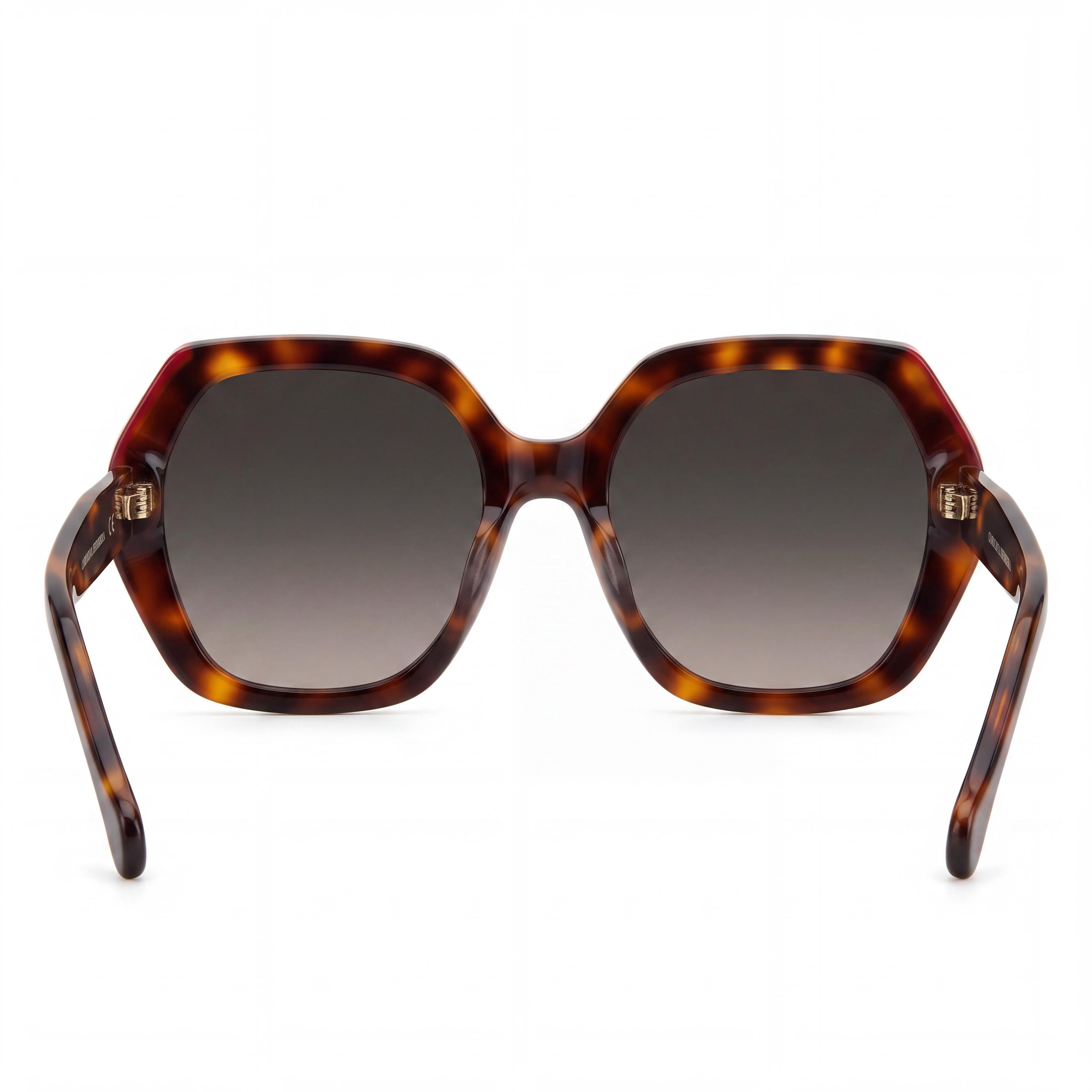 Carolina Herrera Unisex Rectangular Esencial Havana Rojo Montura Acetato Lente Marrón Sombreado 55mm Protección UV, Photo 3