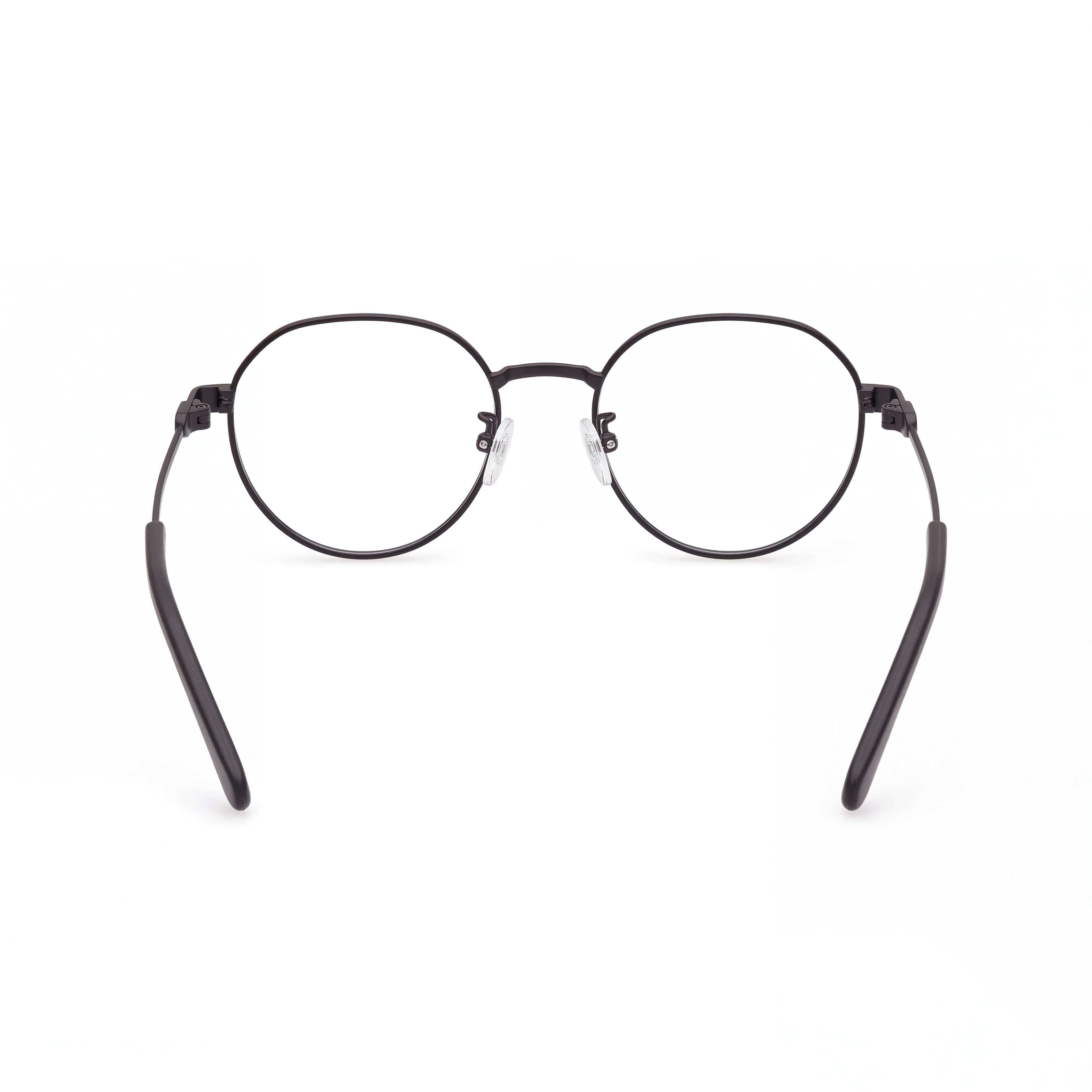 adidas Originals Or5122-h Unisex Metal Frame Eyeglasses, Matte Black with Transparent Non- Lenses, 52mm, Photo 3
