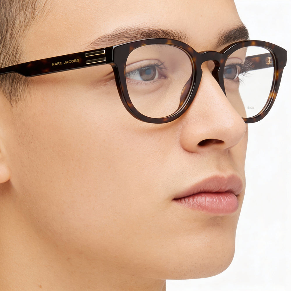 Marc Jacobs Modern Collection Unisex Sunglasses featuring Havana Acetate Frame and 51mm Polycarbonate Lenses