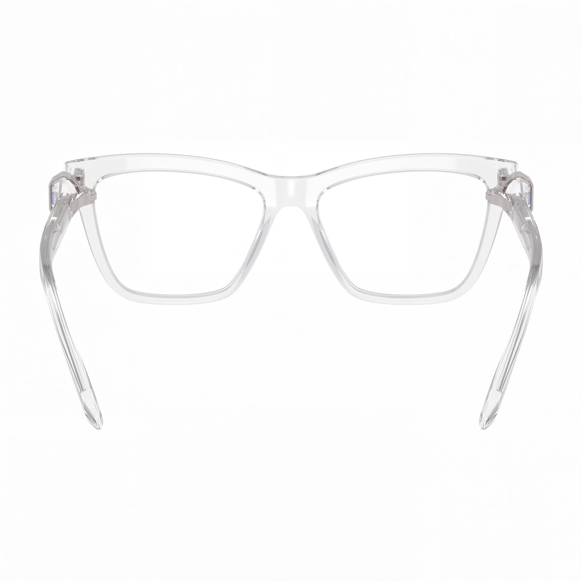 Swarovski SK2021 Women's Square Transparent Plastic Frame Optical Eyeglasses, 53mm Lens Width, Photo 4