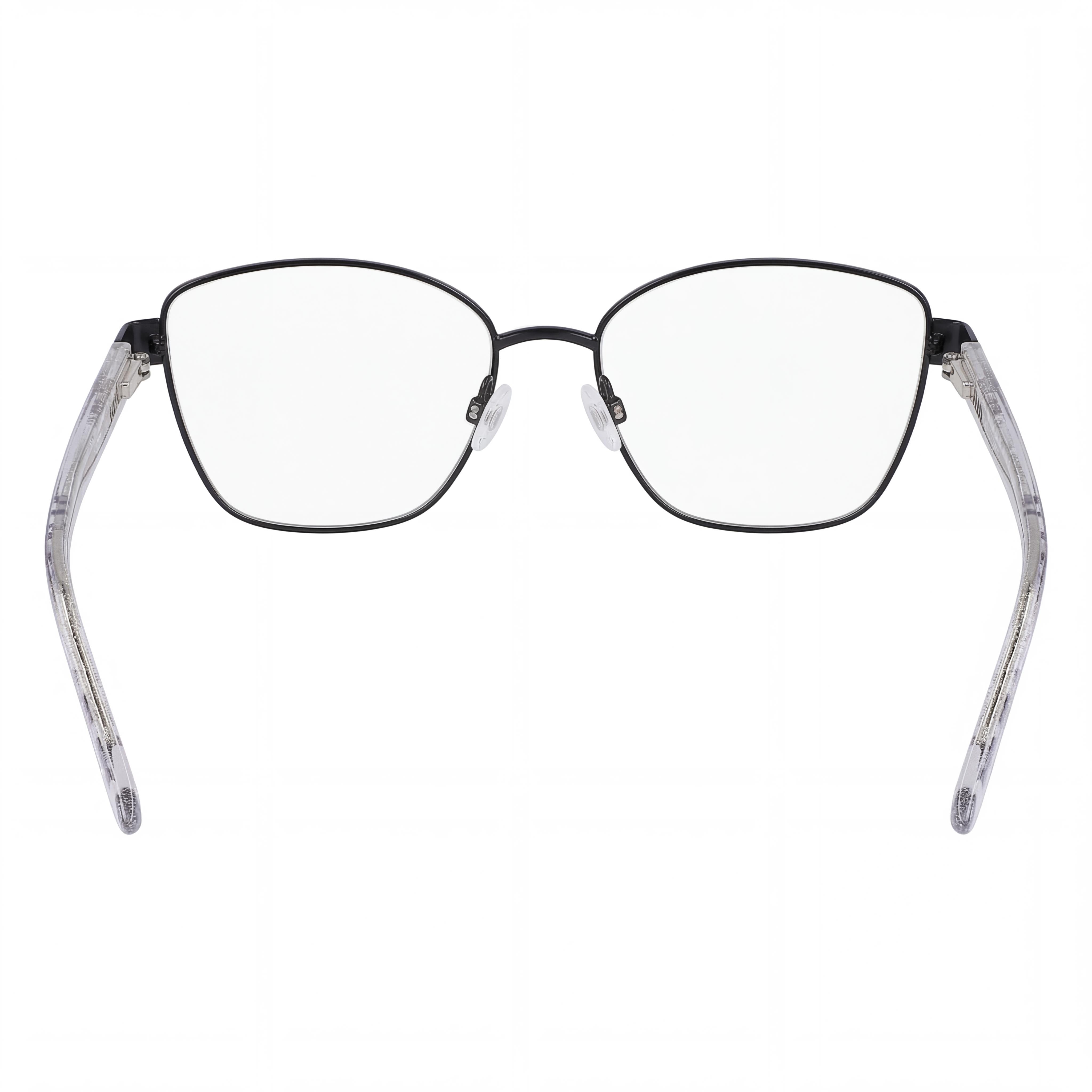 bebe Bb5209 Men's Jet Black Metal Eyeglass Frames with Clear Polycarbonate Demo Lenses 52mm Lens, 16mm Bridge, 135mm Temple, Photo 3