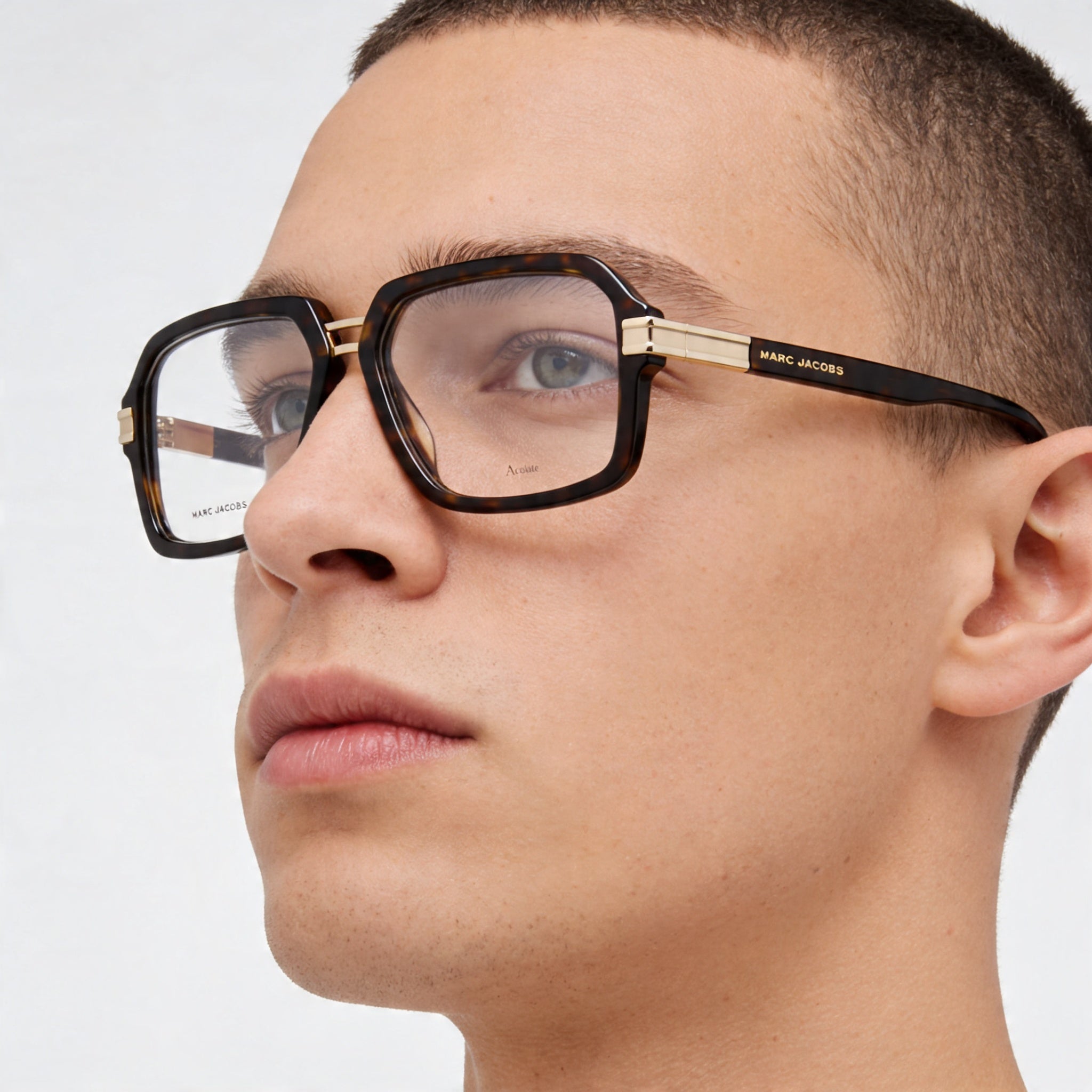 Marc Jacobs Modern Eyeglasses for Men - Havana Acetate Frame with Non-Polarized Polycarbonate Lenses 55mm, Photo 5