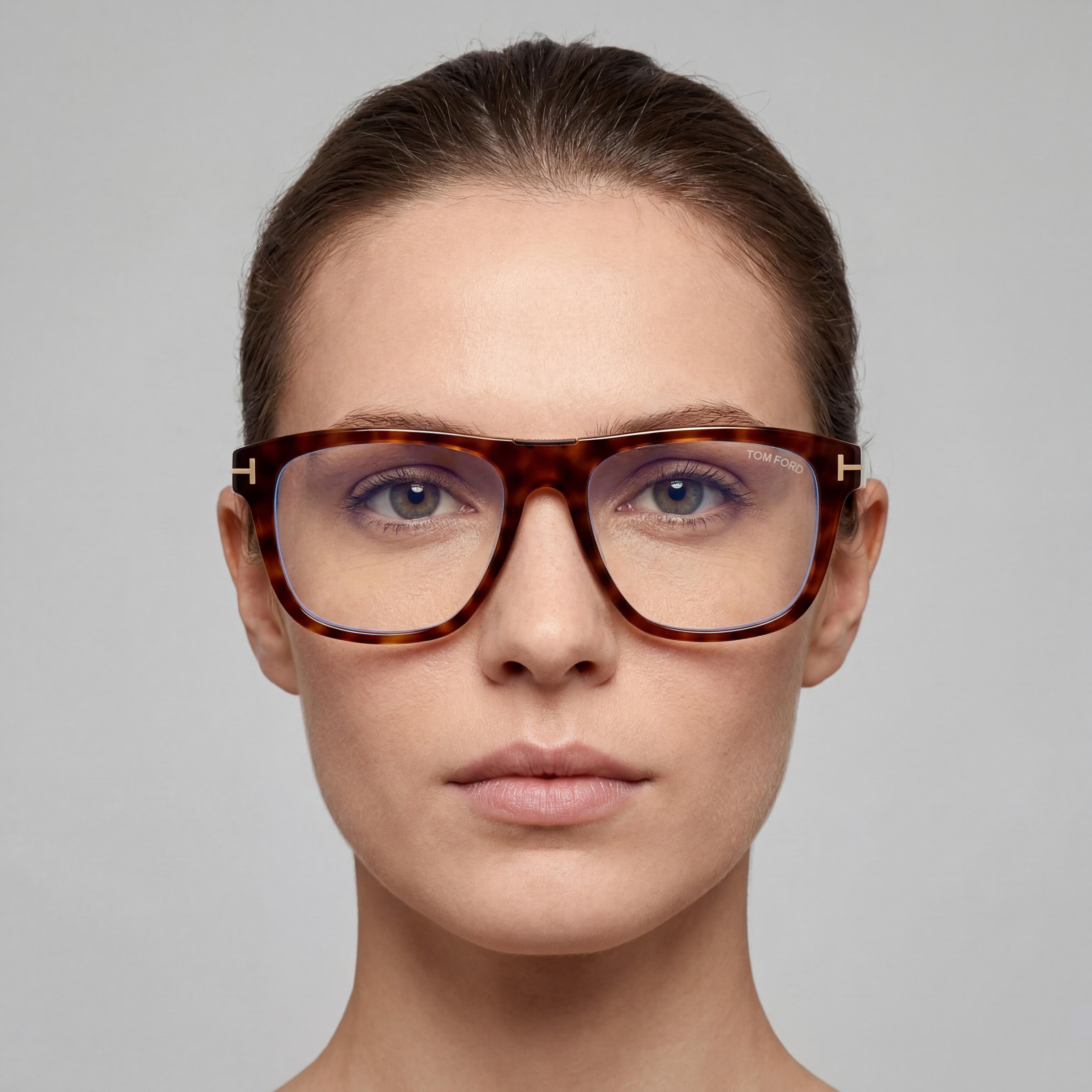 Tom Ford Ft5902-b Women's Red Havana Plastic Frame Eyewear with Red Havana Polycarbonate Lenses, 54mm, Photo 5