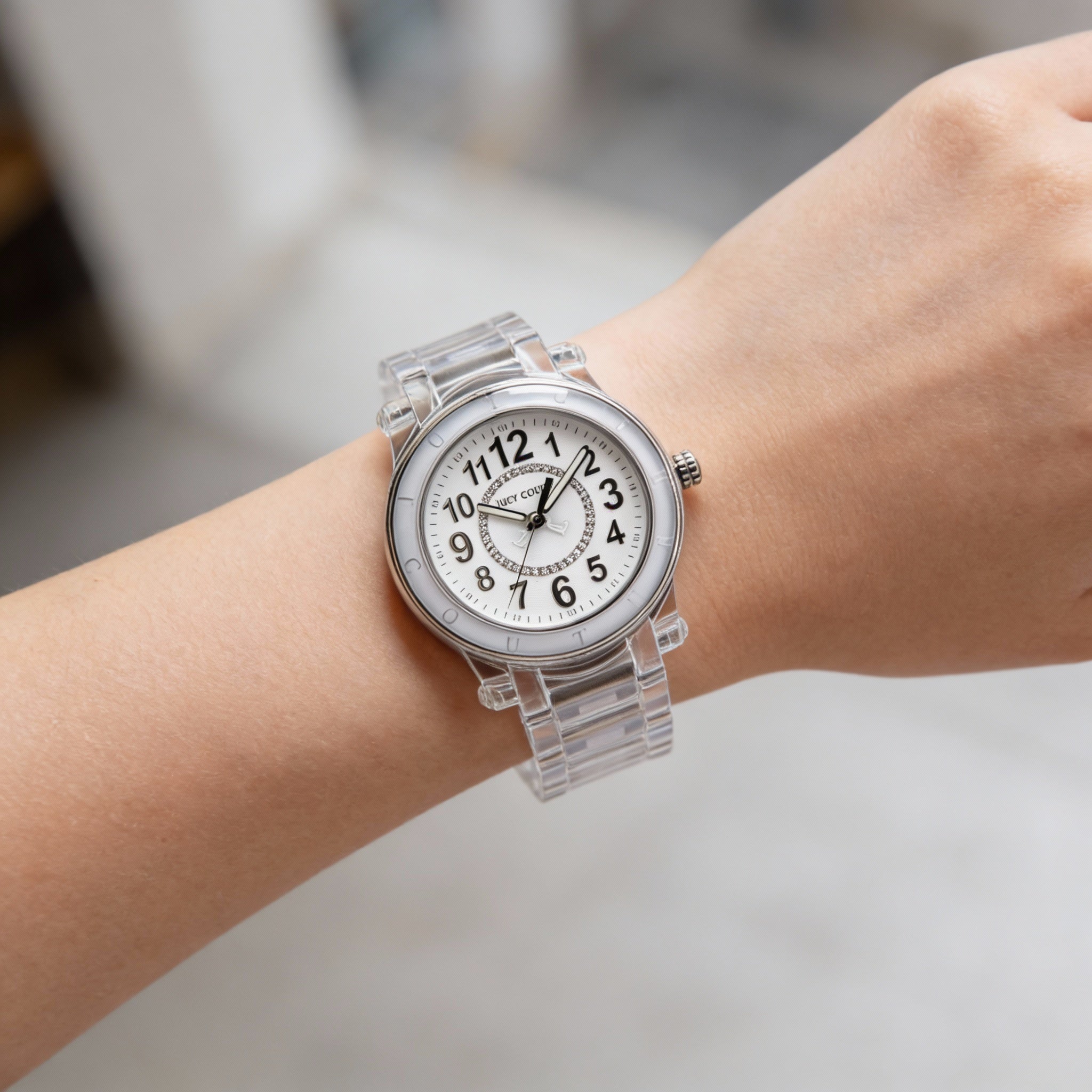 Reloj Juicy Couture 1900903 HRH para mujer, esfera blanca de plástico transparente, 38 mm, Photo 3