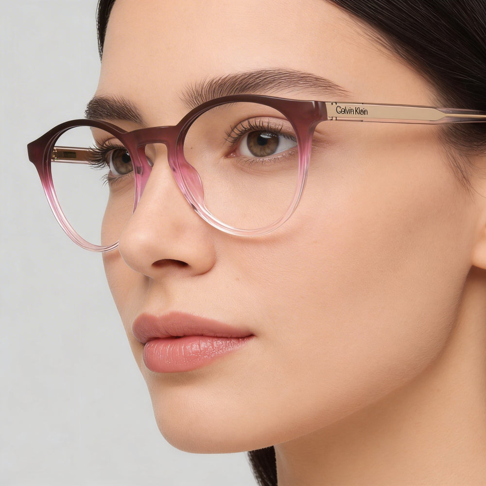 Calvin Klein Ck23549 Gafas de Mujer con Montura Inyectada, Color Marrón Rosado, Ancho de Lente de 50mm