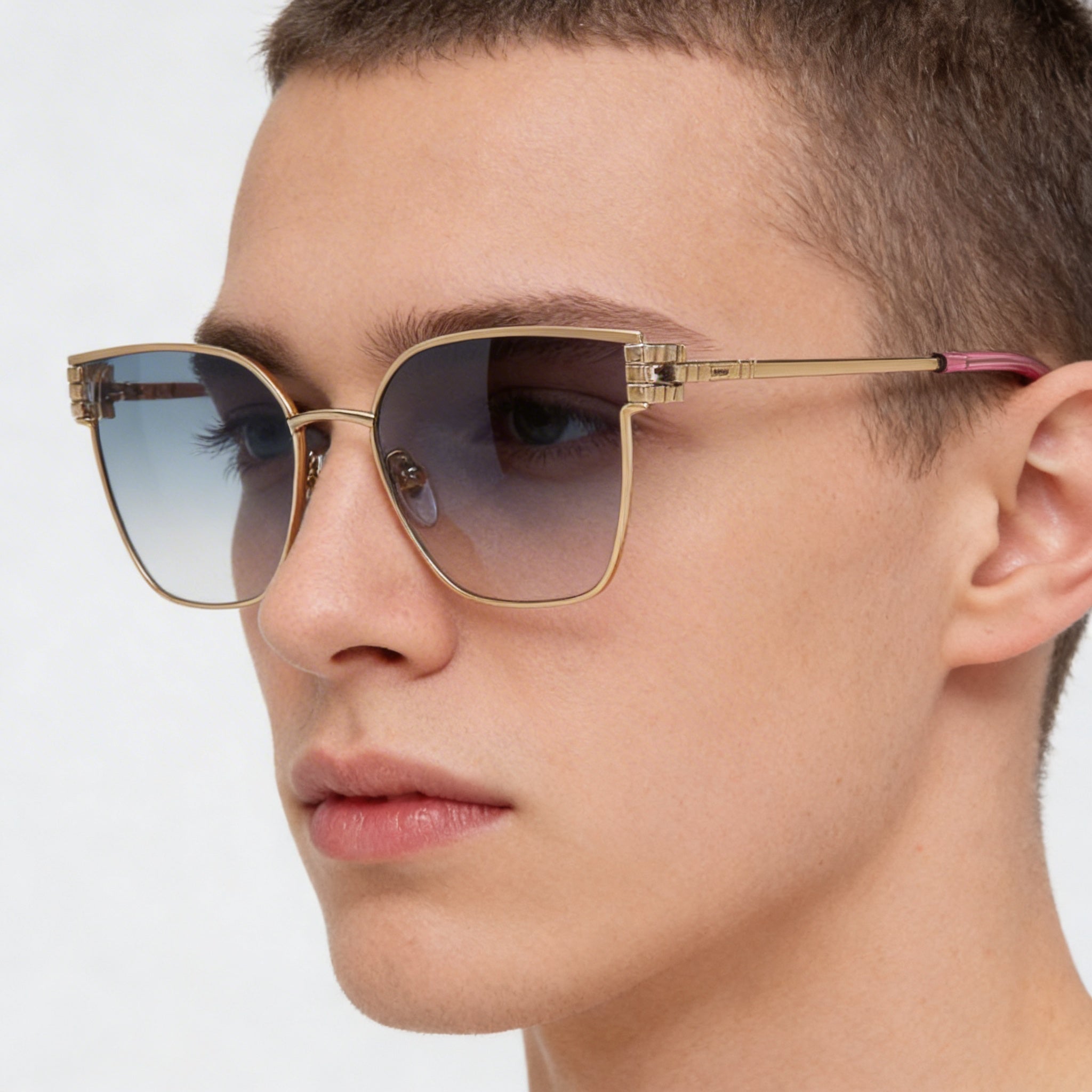 Chopard Luxury Unisex Acetate Frame Optical Glasses, Shiny Copper Gold, 54-17-140mm, Photo 5