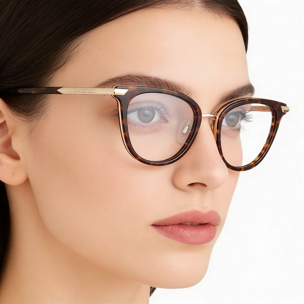 Gafas de sol modernas Rag & Bone Havana con montura metálica para mujer, lentes de 51 mm, puente de 19 mm y patillas de 135 mm.