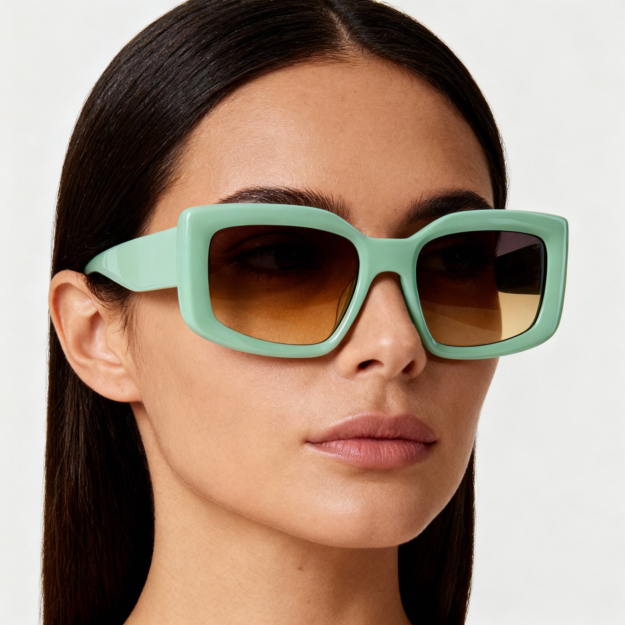 rag & bone Women's Modern Green Acetate Frame Non-Polarized Polycarbonate Sunglasses 54-19-140mm, Photo 3