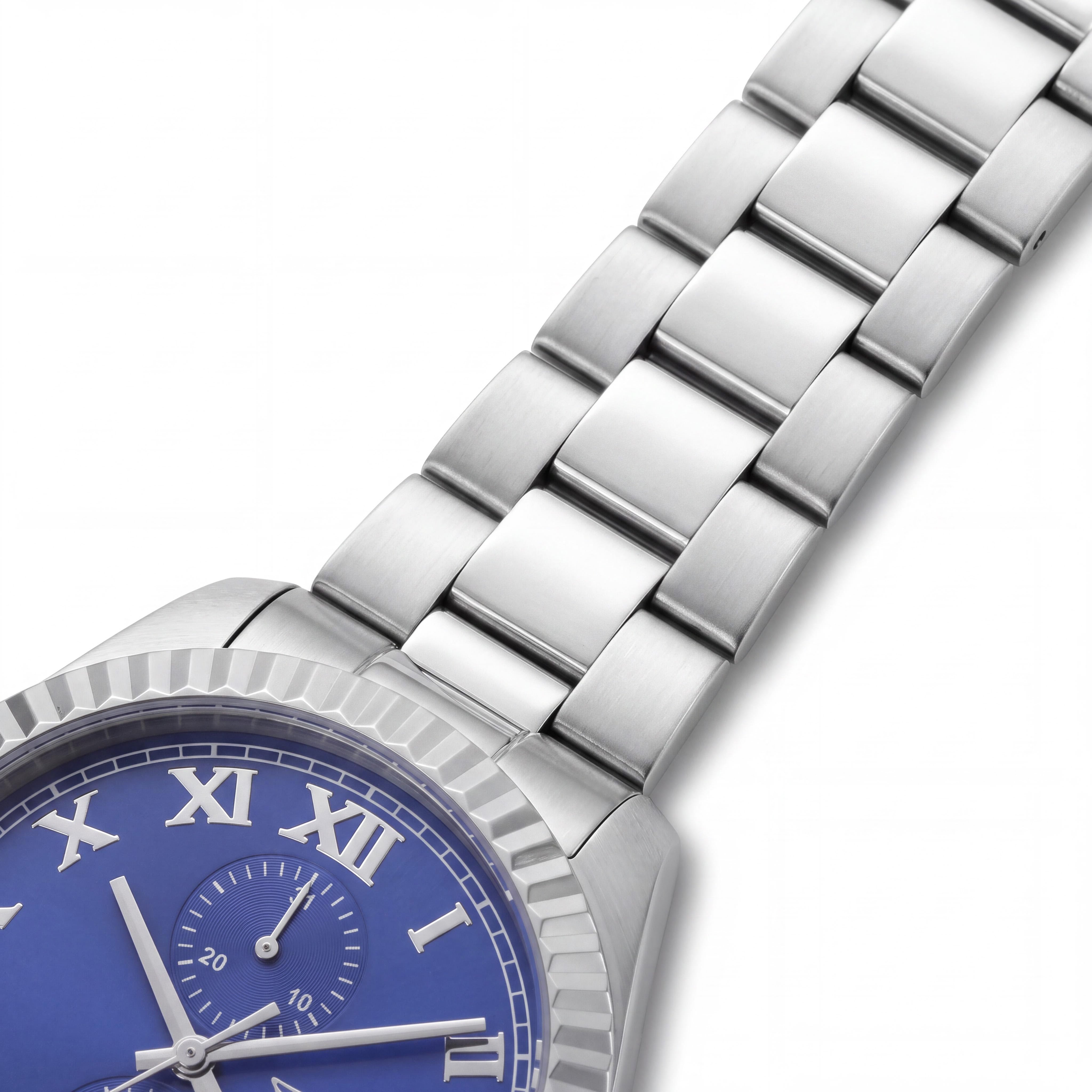 Reloj Invicta Specialty 47423 Cronógrafo Unisex de Cuarzo con Brazalete de Acero Inoxidable Tono Plateado, Esfera Azul y 43mm, Photo 2