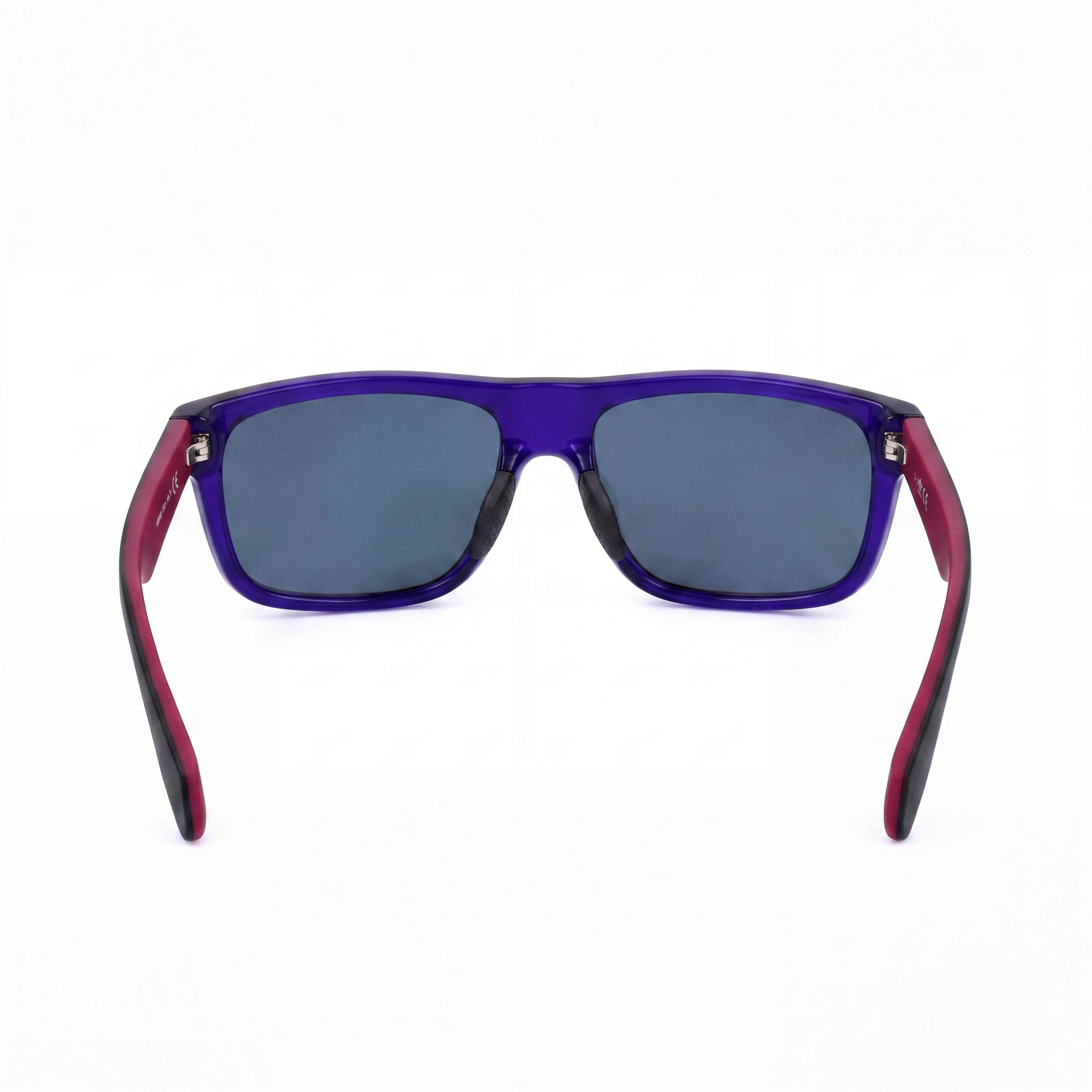 Gafas de sol unisex adidas Originals OR0023 con montura de plástico, no polarizadas, con degradado violeta, rojo brillante y espejo morado, 59 mm, Photo 4