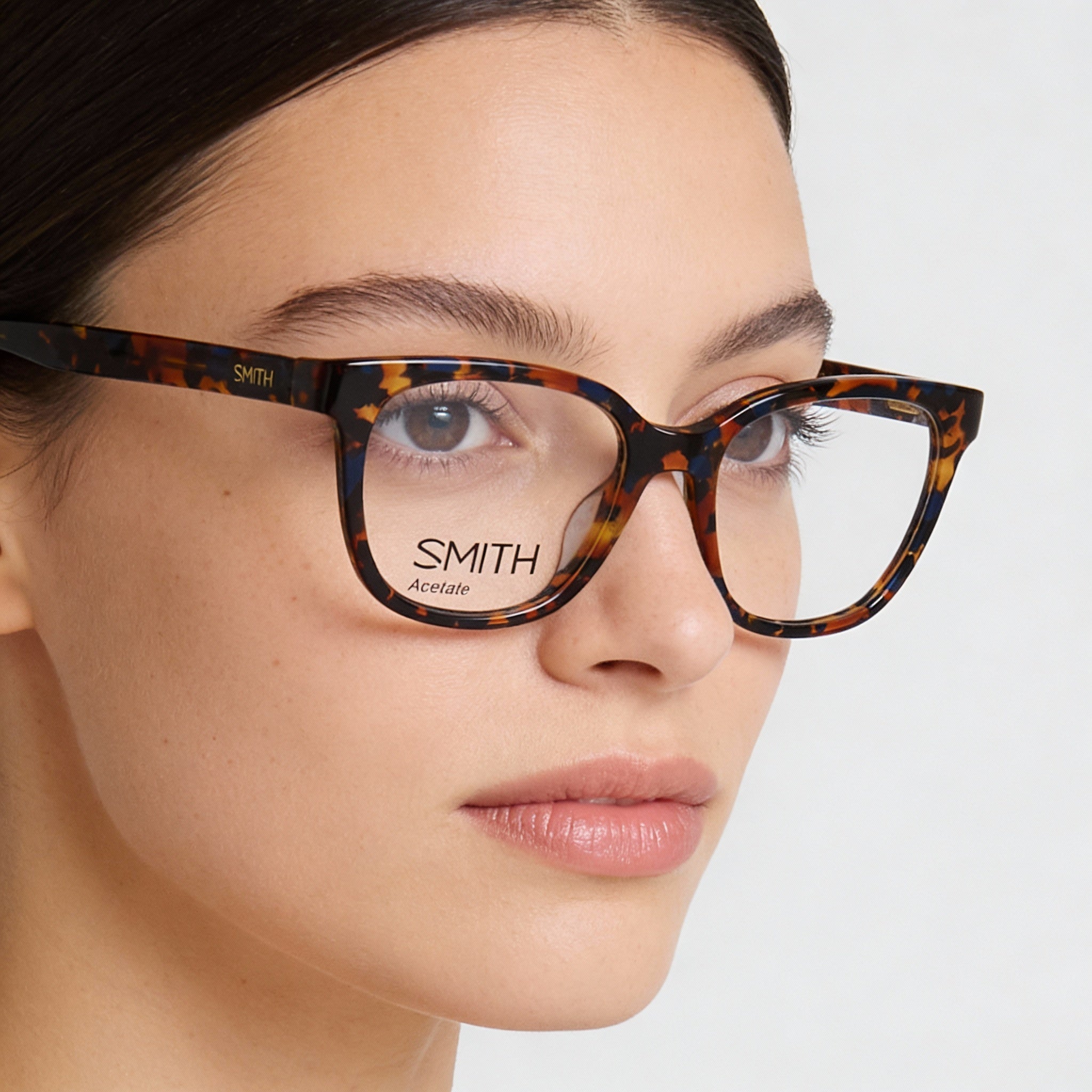 Gafas de sol Smith Modern para mujer, montura de acetato azul habana con lentes transparentes, 51 mm, Photo 5