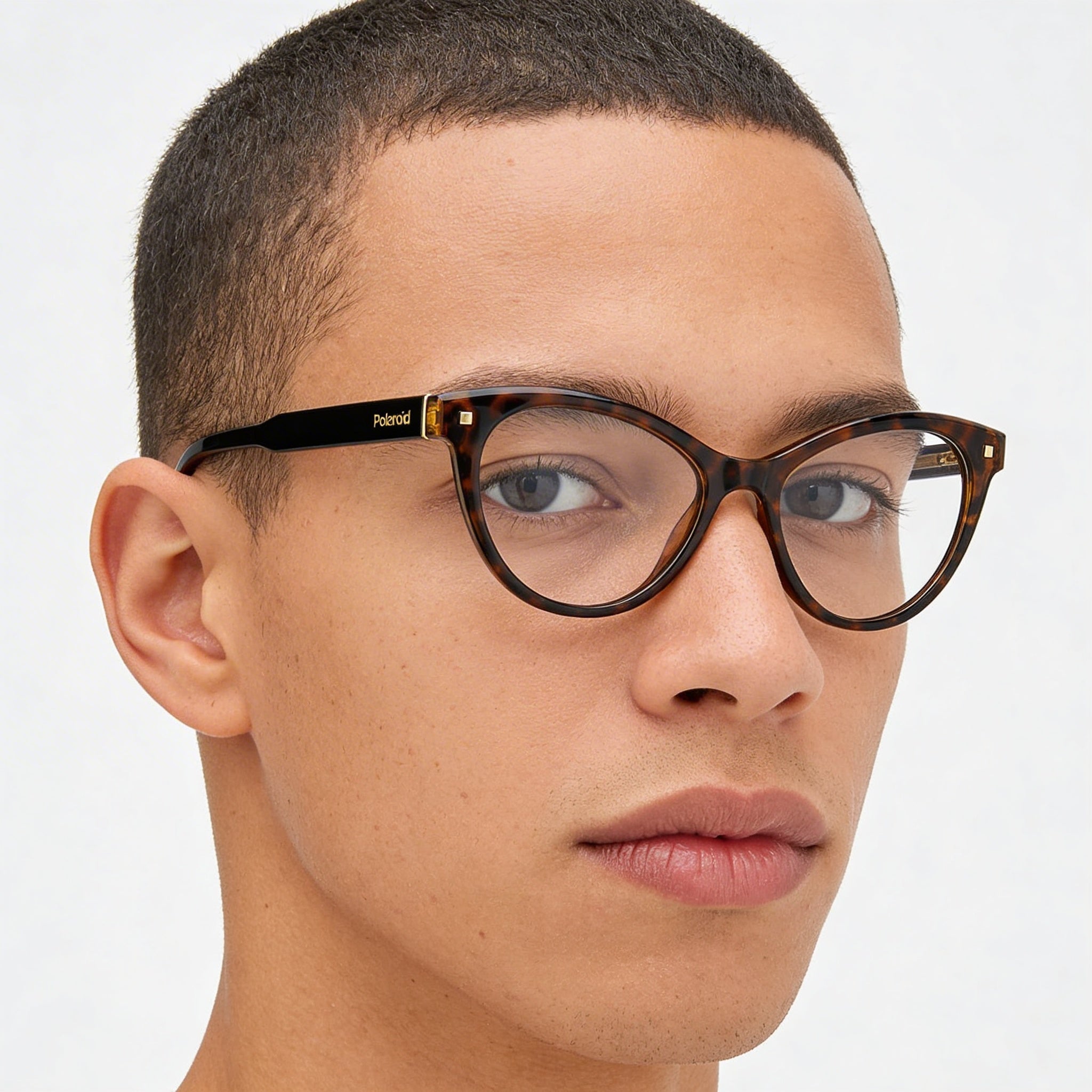 Polaroid Pld D446 Men's Injected Frame Eyeglasses, Havana, with Lens Width 52, Bridge 17, Temple 145, Photo 4