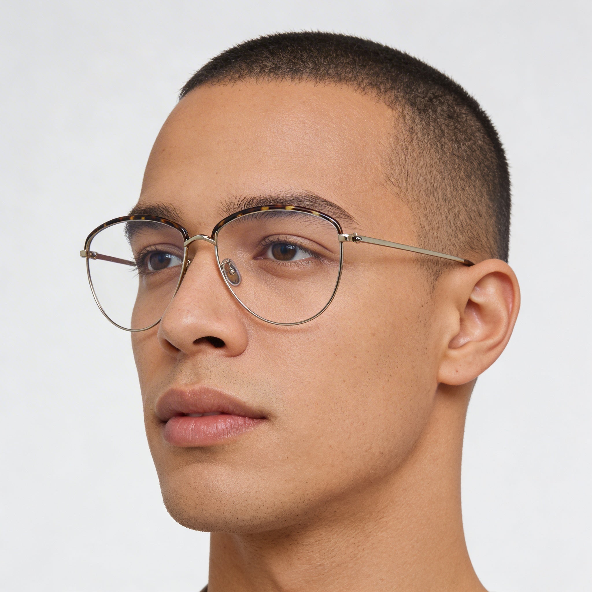 Gafas de hombre Victoria Beckham Vb2100 con montura metálica Gold Tortoise - 58 mm de ancho de lente, Photo 5