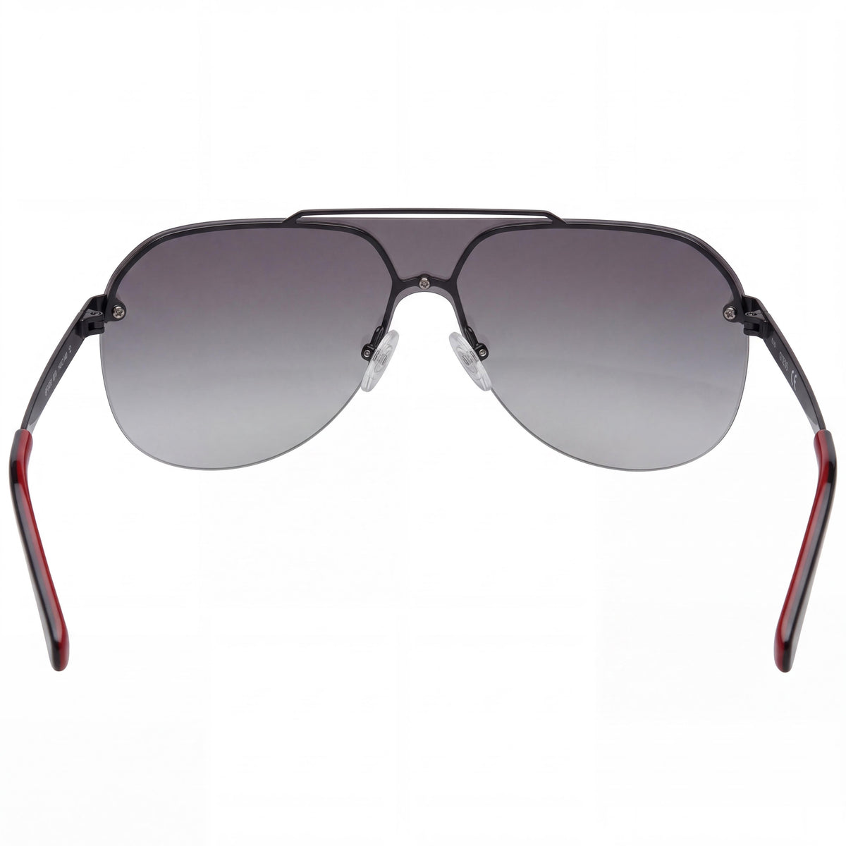 GUESS Gf5053 Men's Glossy Black Smoke Gradient Metal Sunglasses with Black Gradient UV Lenses, Photo 2