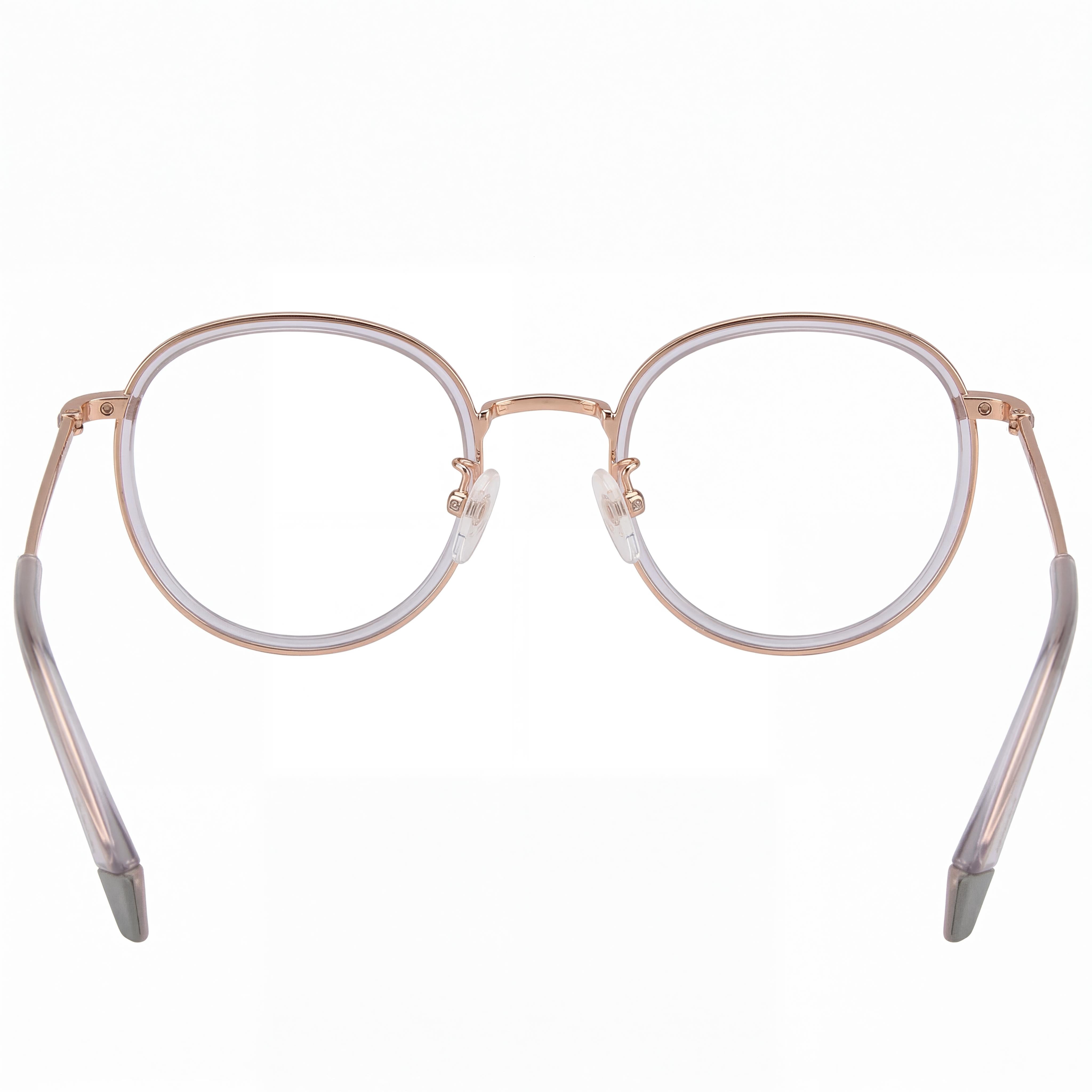 Polaroid PLD D366/F Gafas Unisex Redondas de Acero Inoxidable de Montura Completa Ajuste Asiático Dorado Púrpura 48-22-145, Photo 3