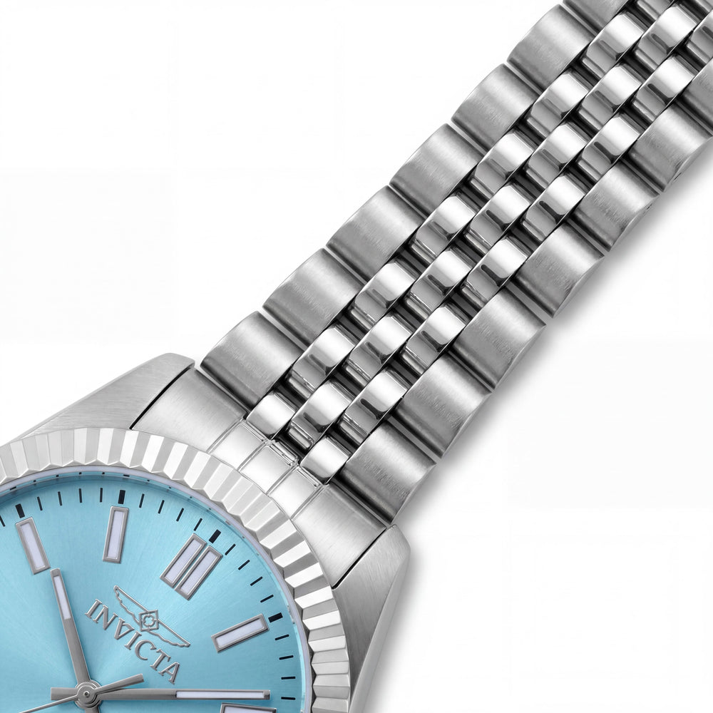 Invicta Specialty 48906 Reloj Unisex de Cuarzo con Brazalete de Acero Inoxidable Plateado Esfera Azul 43mm