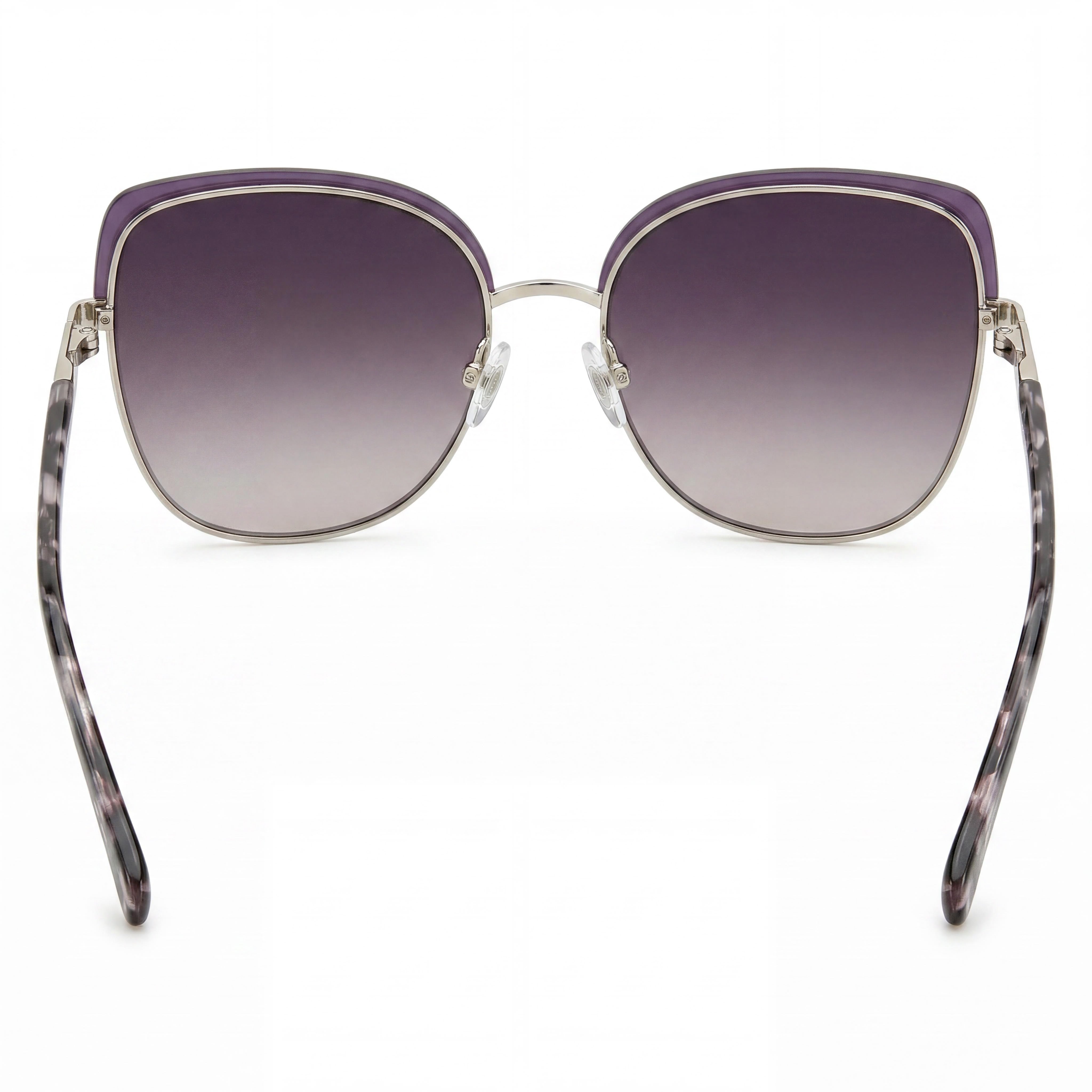 Gafas de sol Fossil Fos 3126/G/S Cat Eye de acero inoxidable para mujer, con degradado malva burdeos y lentes rosas de doble tono, 56 mm, Photo 4
