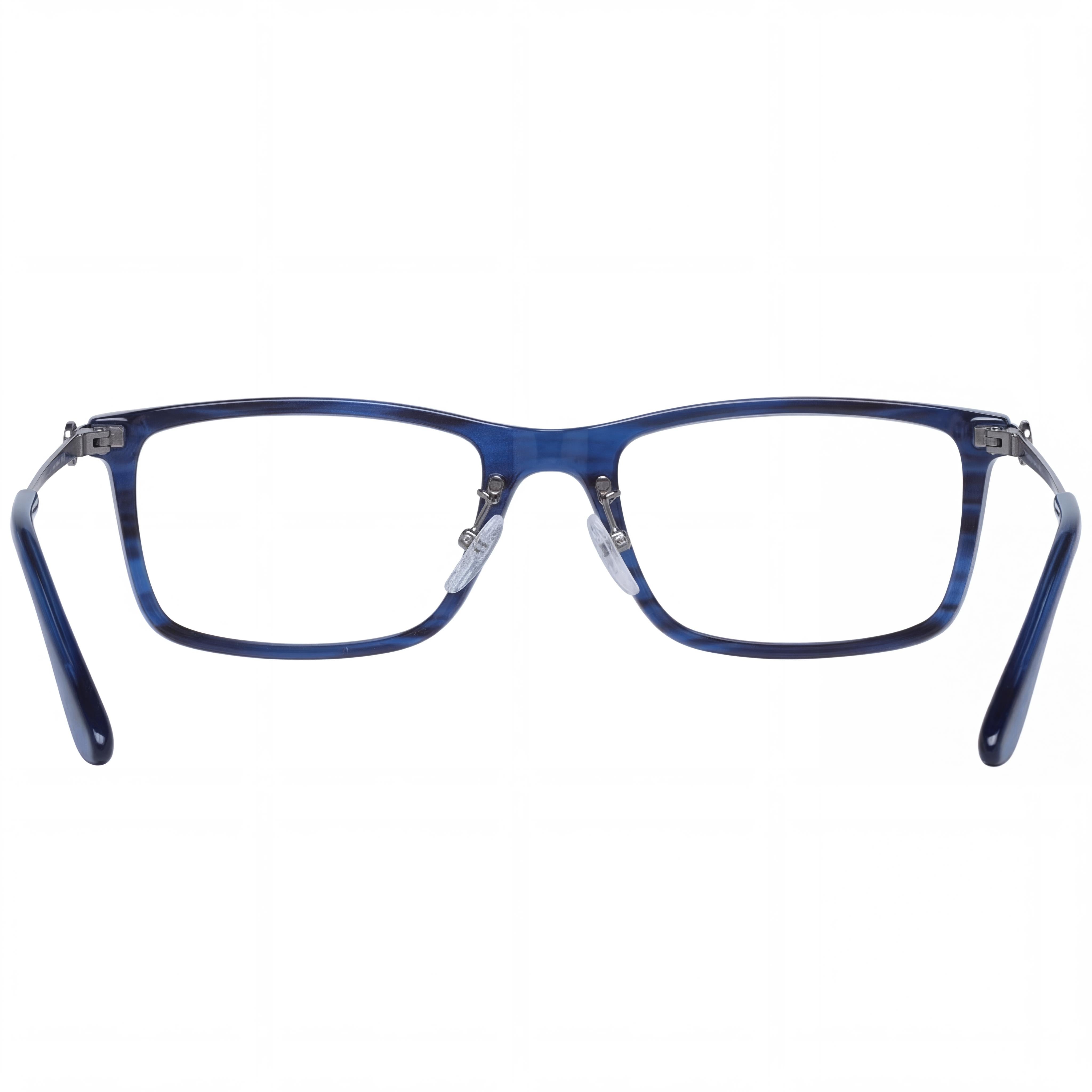 BMW Men's Bw5020 Blue Plastic & Metal Frame Optical Eyeglasses with Clear Demo Lenses 56-20-145, Photo 3