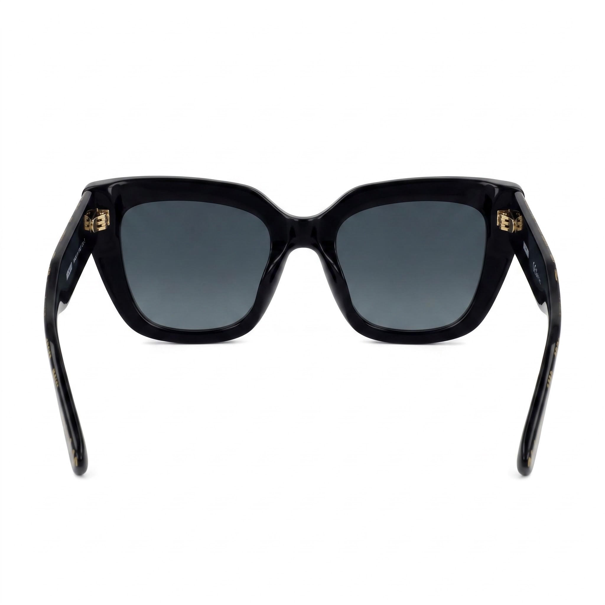 Moschino Casual Women's Cat Eye Black Pattern Plastic Non-Polarized Dark Grey Shaded Gradient UV Protection Sunglasses 52-21-140, Photo 4