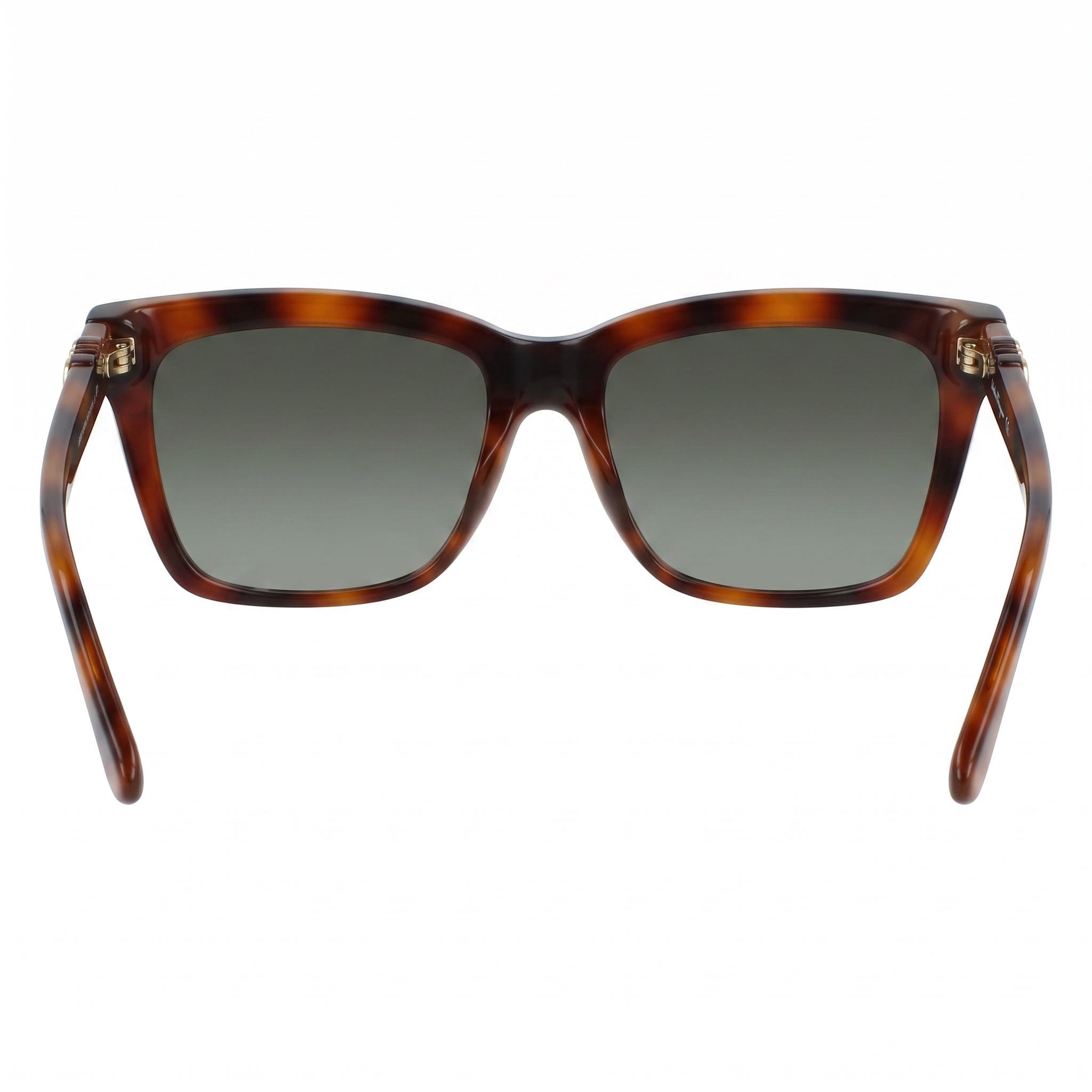 Gafas de sol Ferragamo Sf1027s unisex con montura de plástico Carey y lentes degradadas grises, protección UV del 100%, 55 mm, Photo 4