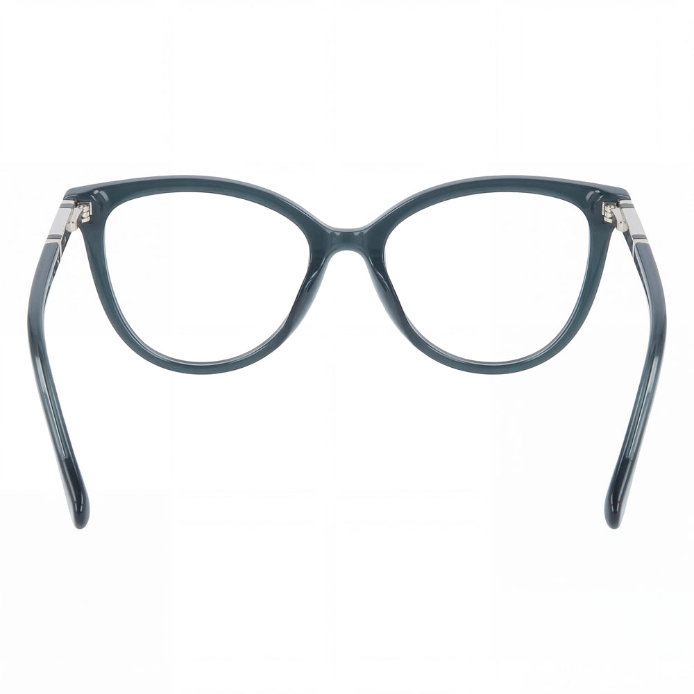 Lucky Brand D226 Gafas de Sol para Mujer, Montura Completa, Estilo Cat-Eye, Plástico Negro, Blanco, Logotipo Dorado, Lentes Polarizadas Transparentes 52-16