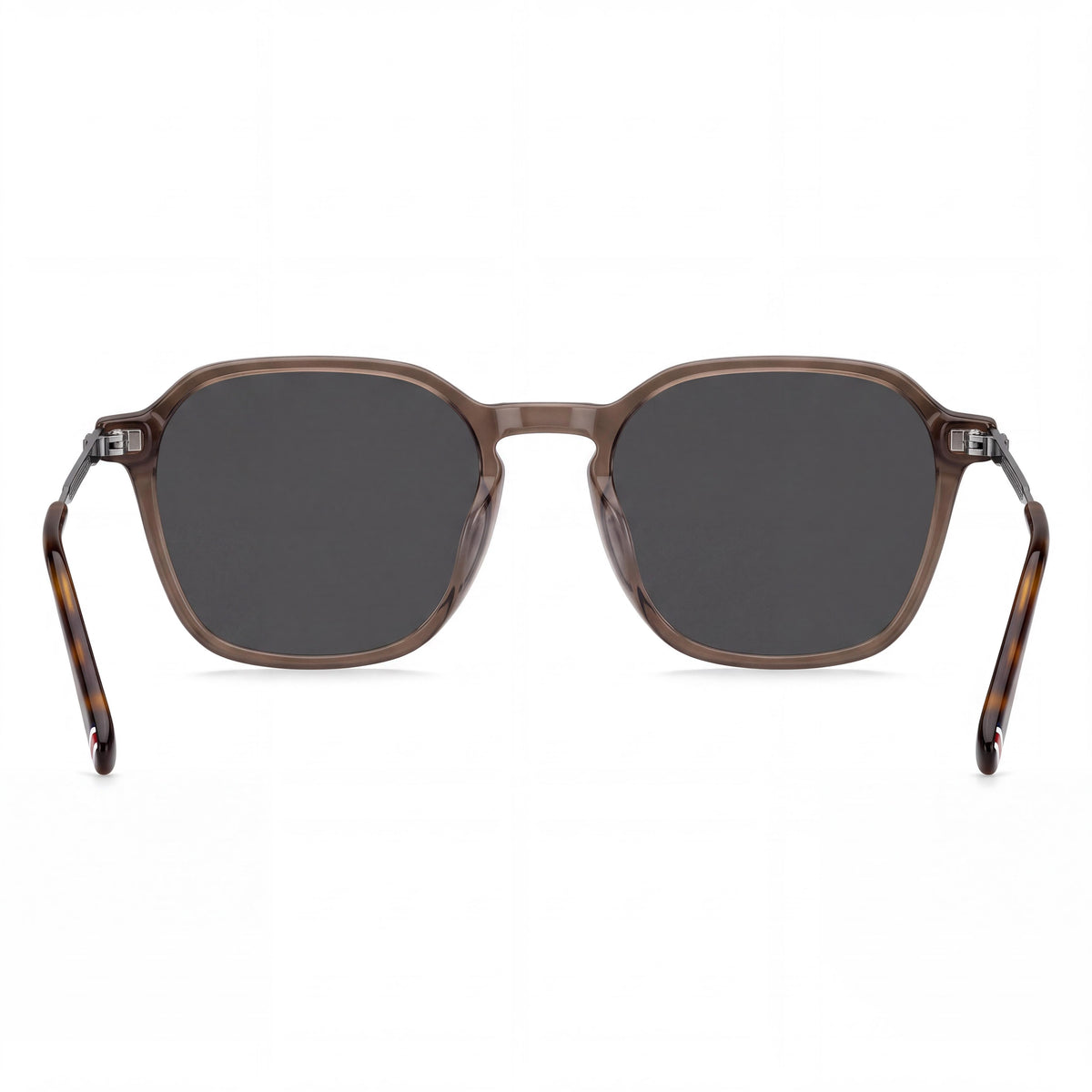 Gafas de sol Tommy Hilfiger de mujer contemporáneas con montura de metal marrón, lentes marrones no polarizadas y 100% protección UV de 53mm, Photo 3