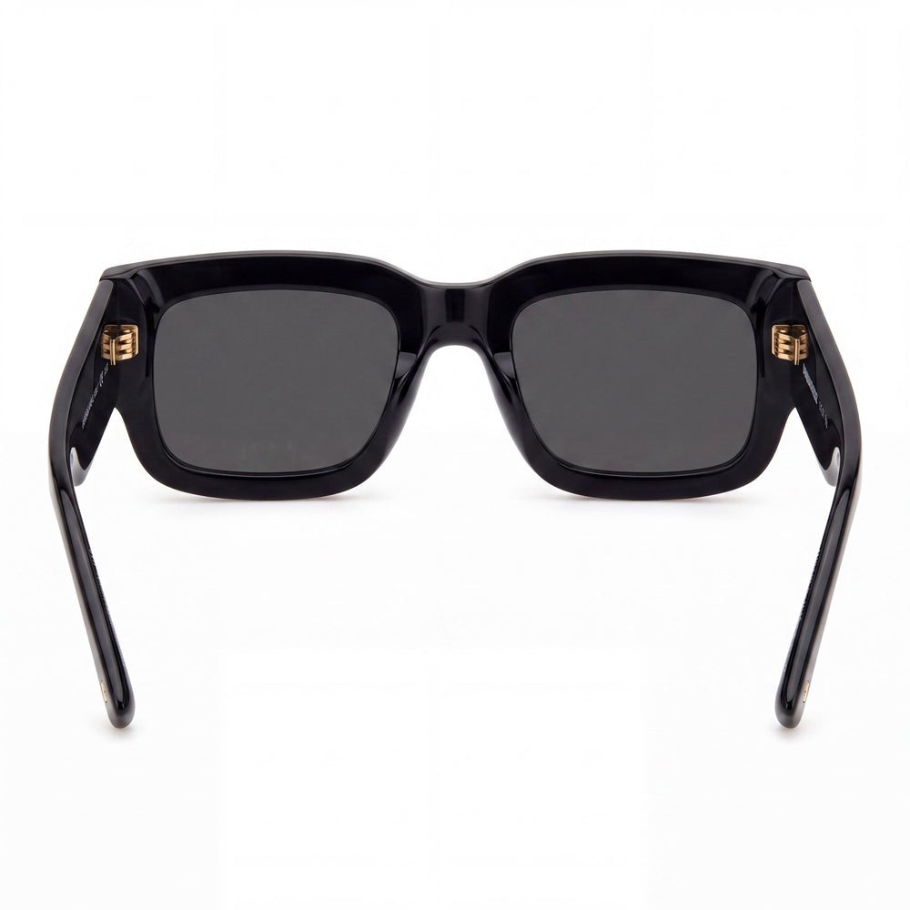 DSQUARED2 Modern Women's Black Gold Acetate Frame Sunglasses with UV Protection, 52mm
