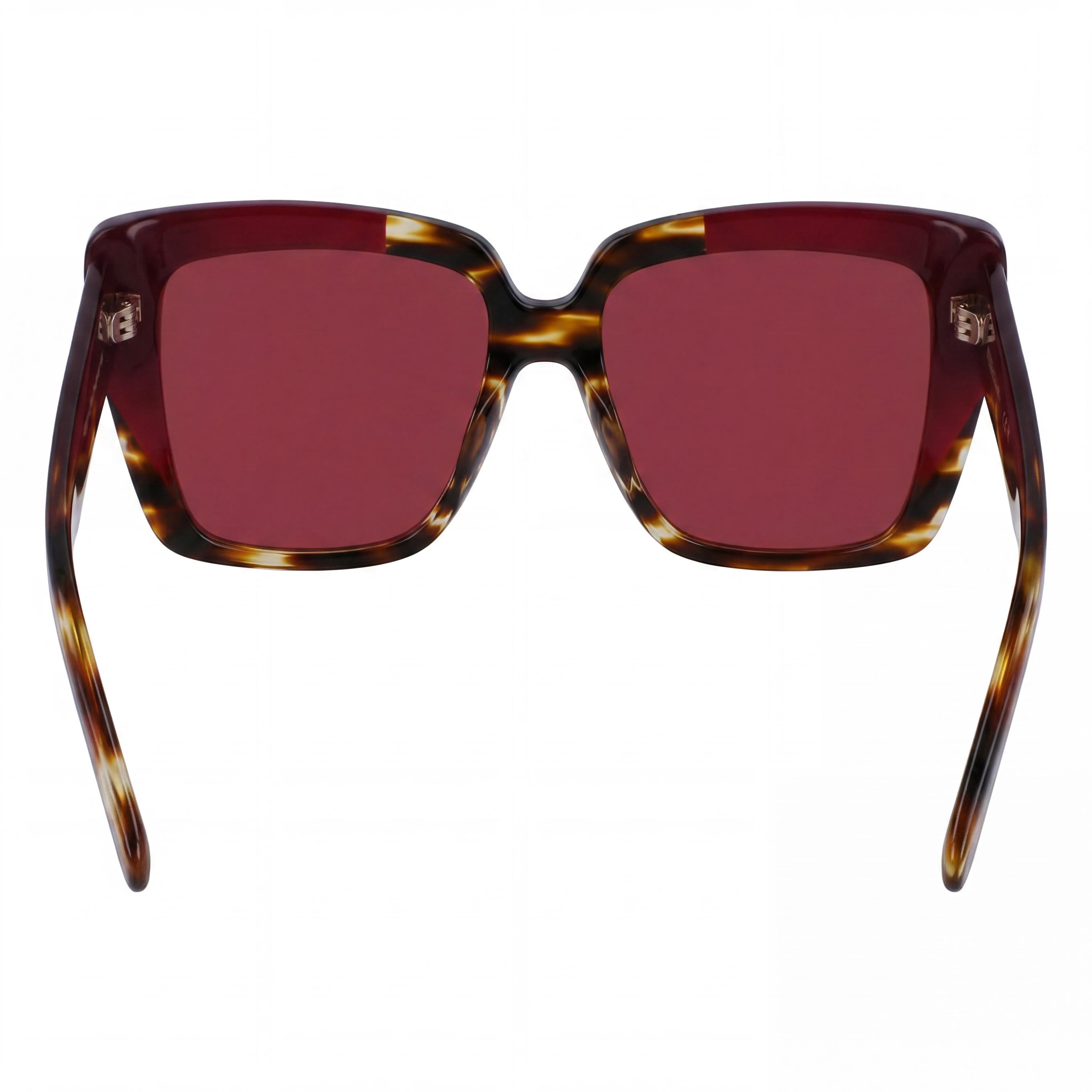 Gafas de sol Salvatore Ferragamo Sf1060sn para mujer, montura de acetato a rayas marrón/morado, protección UV, policarbonato no polarizado, 55mm, Photo 4