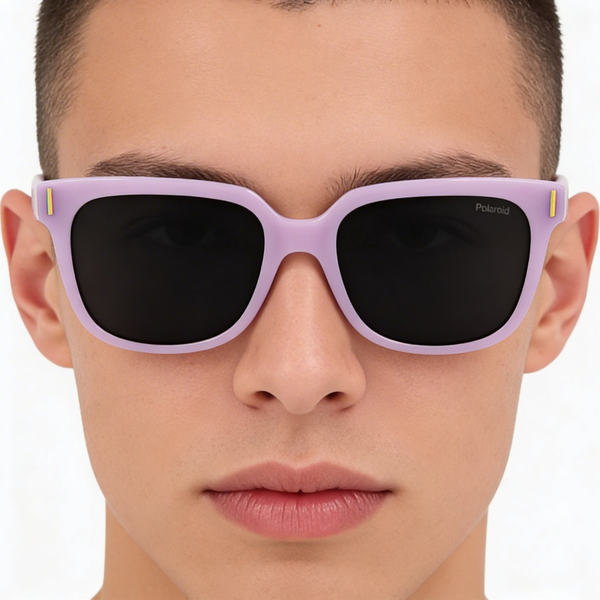 Polaroid PLD 6191/S Unisex Casual Lilac Polycarbonate Frame Grey Polarized UV Protected Sunglasses 54mm, Photo 3