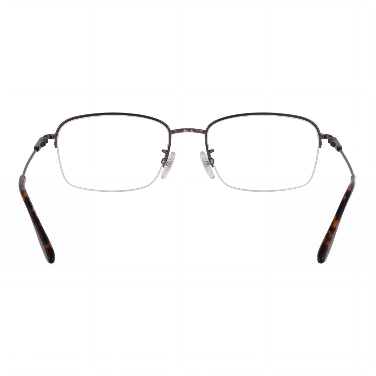 BMW BW 5068 -H 009 Unisex Half-Rim Black Plastic Eyeglasses Frames with Clear Demo Lenses, Prescription Ready, Photo 3