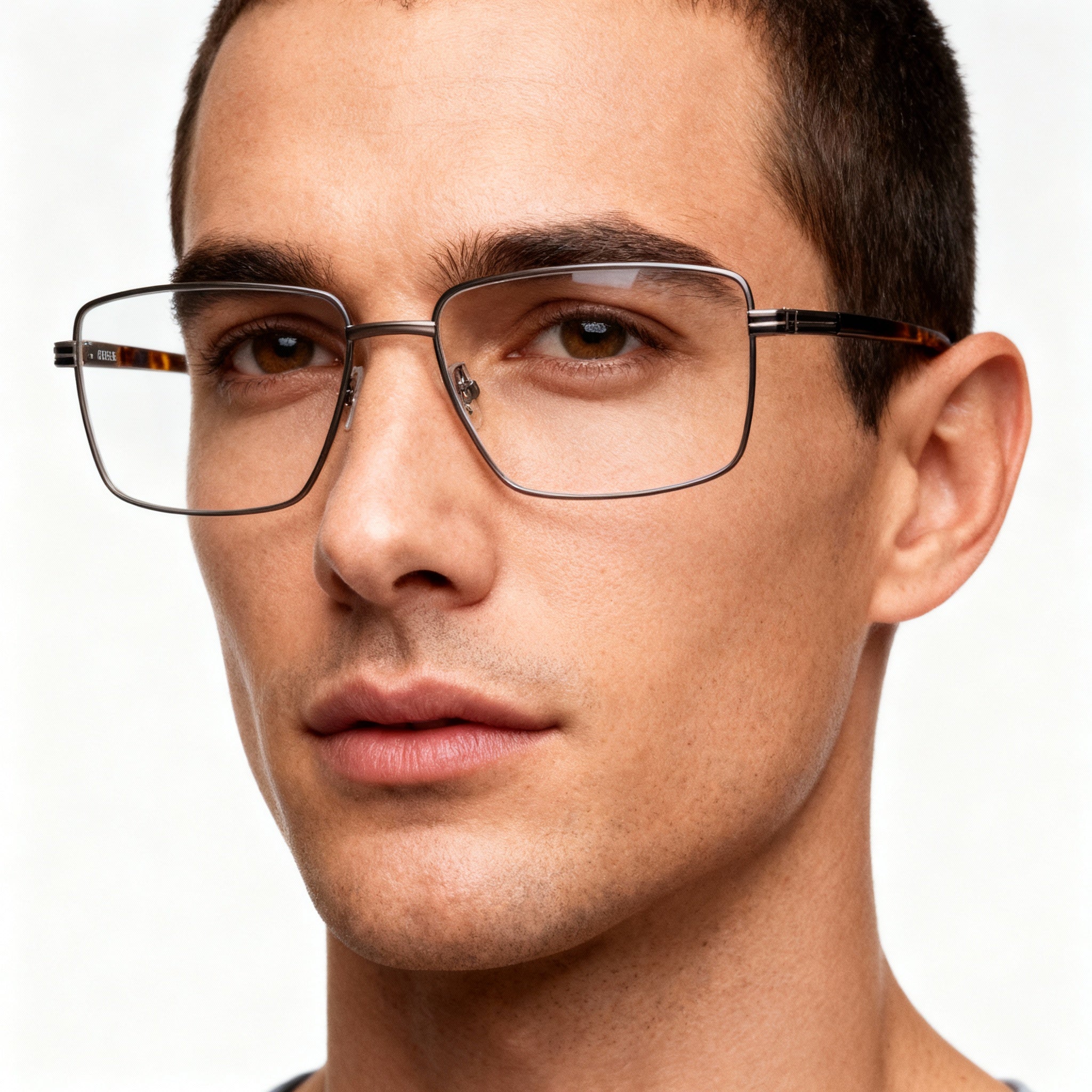 GUESS GU50061 Men's Casual Metal Frame Matte Metallic Non-Polarized Eyeglasses 54mm Lens Width, Photo 5