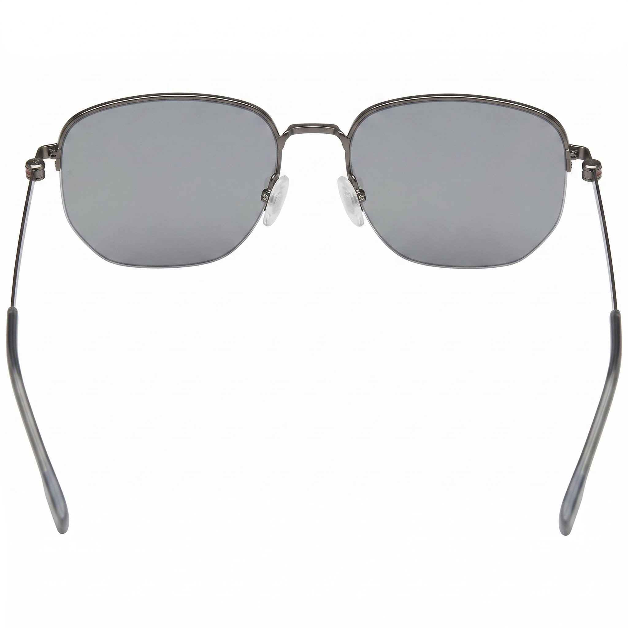 Gafas de sol de hombre Hugo Boss Boss 1538/F/Sk de acetato mate, montura rutenio oscuro/plateado, lentes plateadas con protección UV, 57 mm, Photo 4