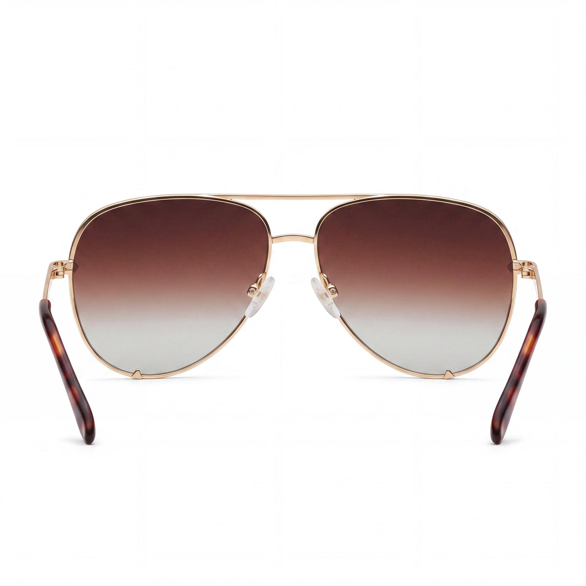 Gafas de sol polarizadas Quay Australia High Key Extra Large para mujer, montura metálica en color dorado y marrón degradado, lentes en color marrón degradado, protección UV, 64 mm, Photo 3