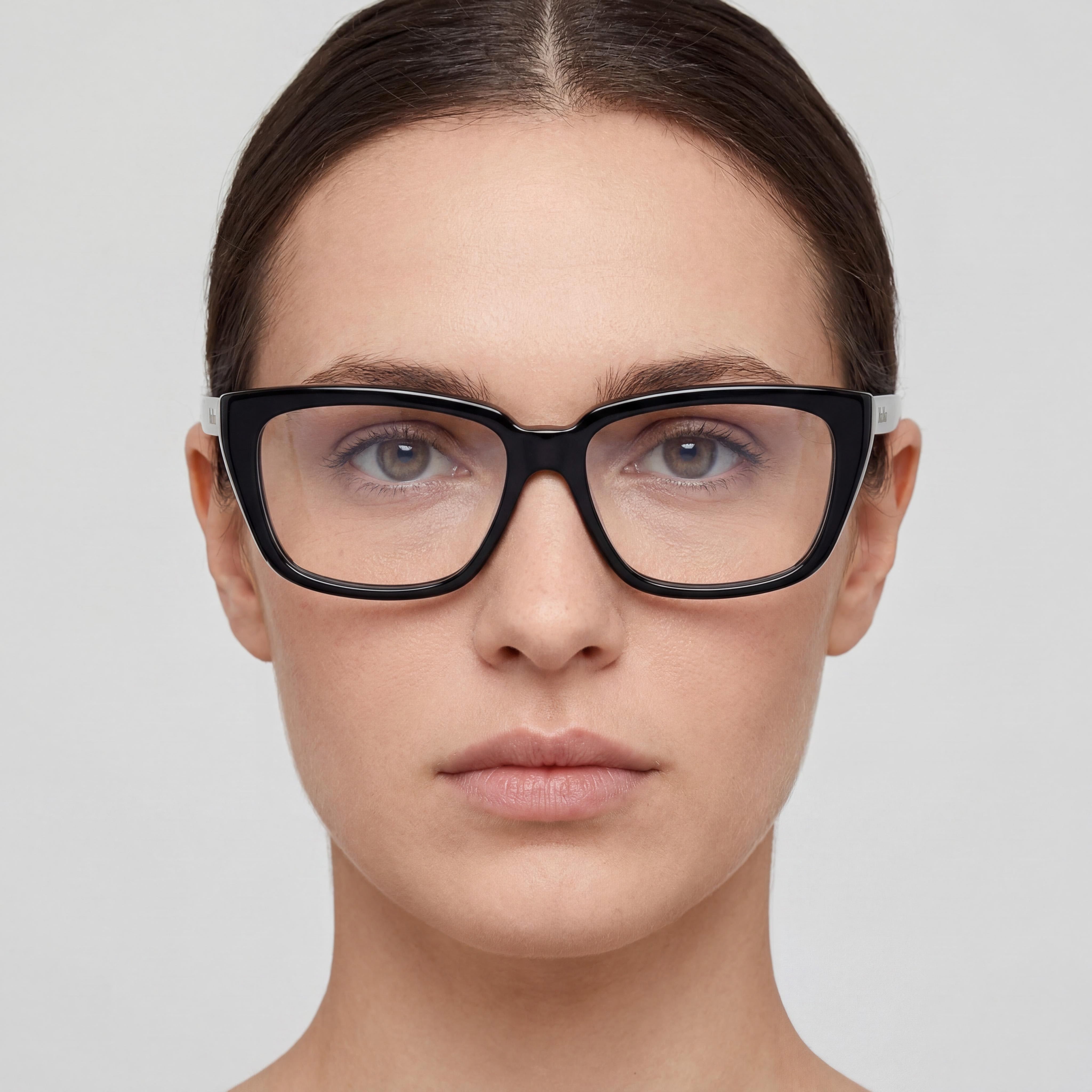 Gafas de mujer MaxMara MM5112 con montura oftálmica de plástico negro brillante, ancho de lente 54mm, Photo 5