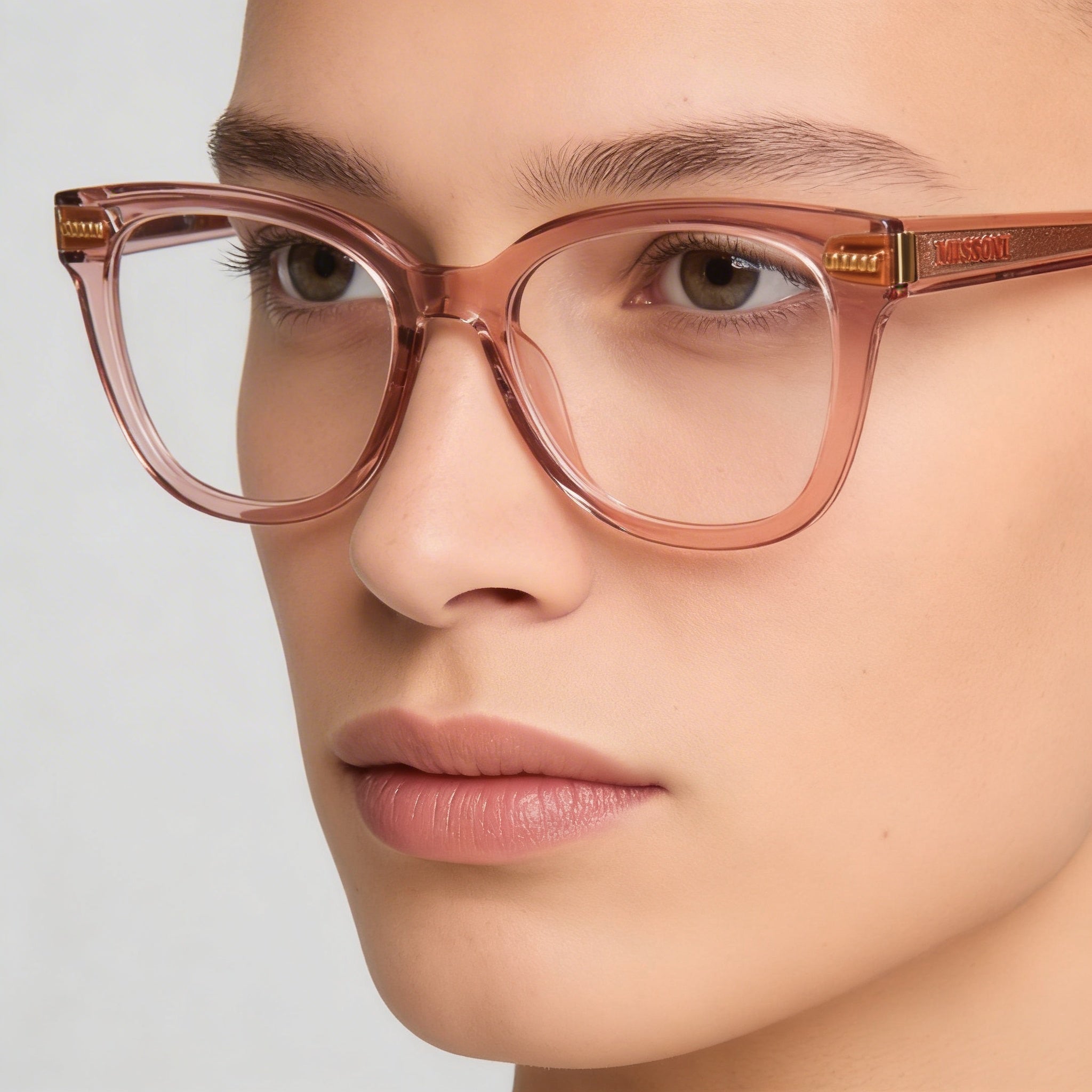 Gafas de sol Missoni Modern Unisex con montura de acetato color nude, lentes de policarbonato no polarizadas, 51 mm, Photo 4