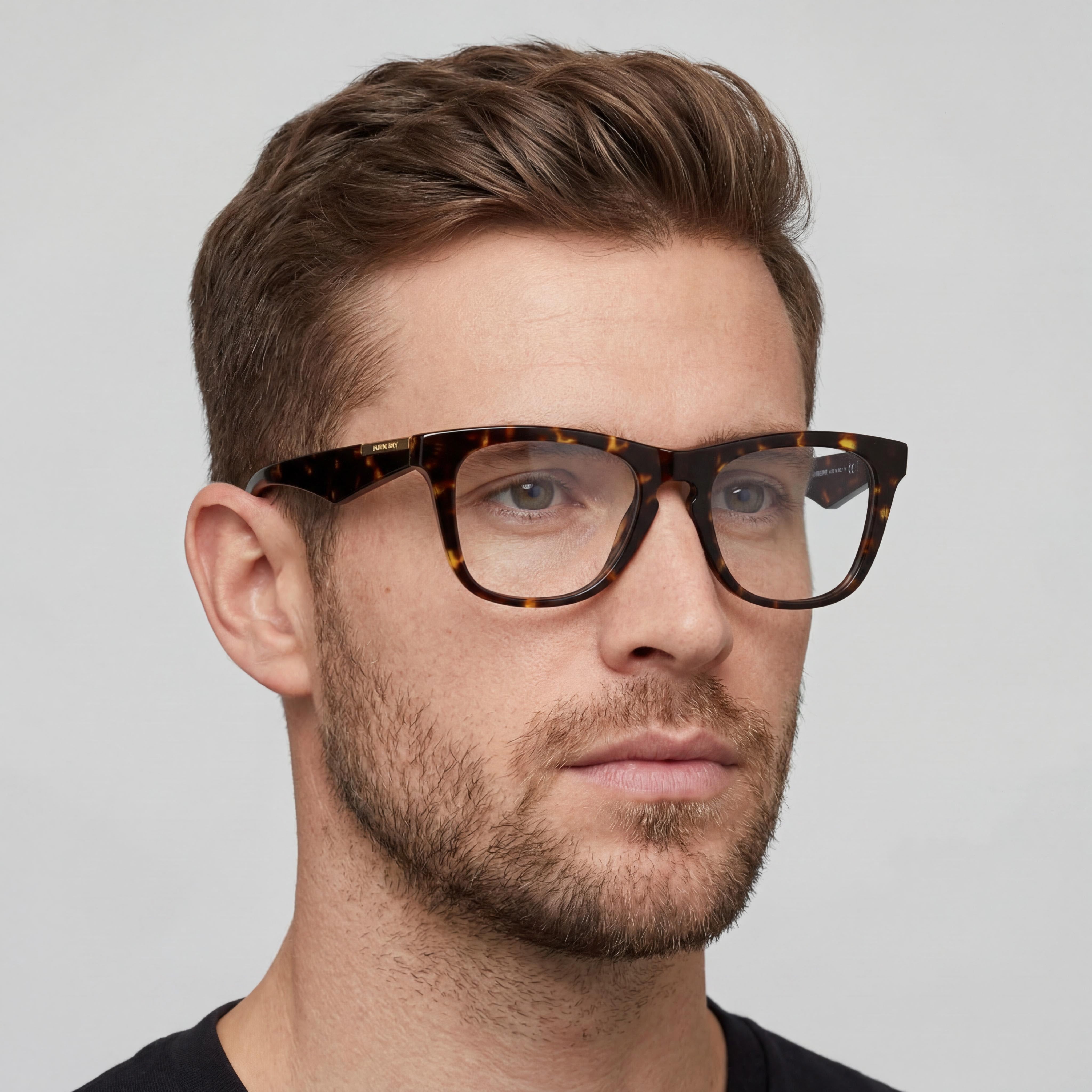 Monturas ópticas para hombre BURBERRY en color Havana Oscuro listas para graduar, Photo 5