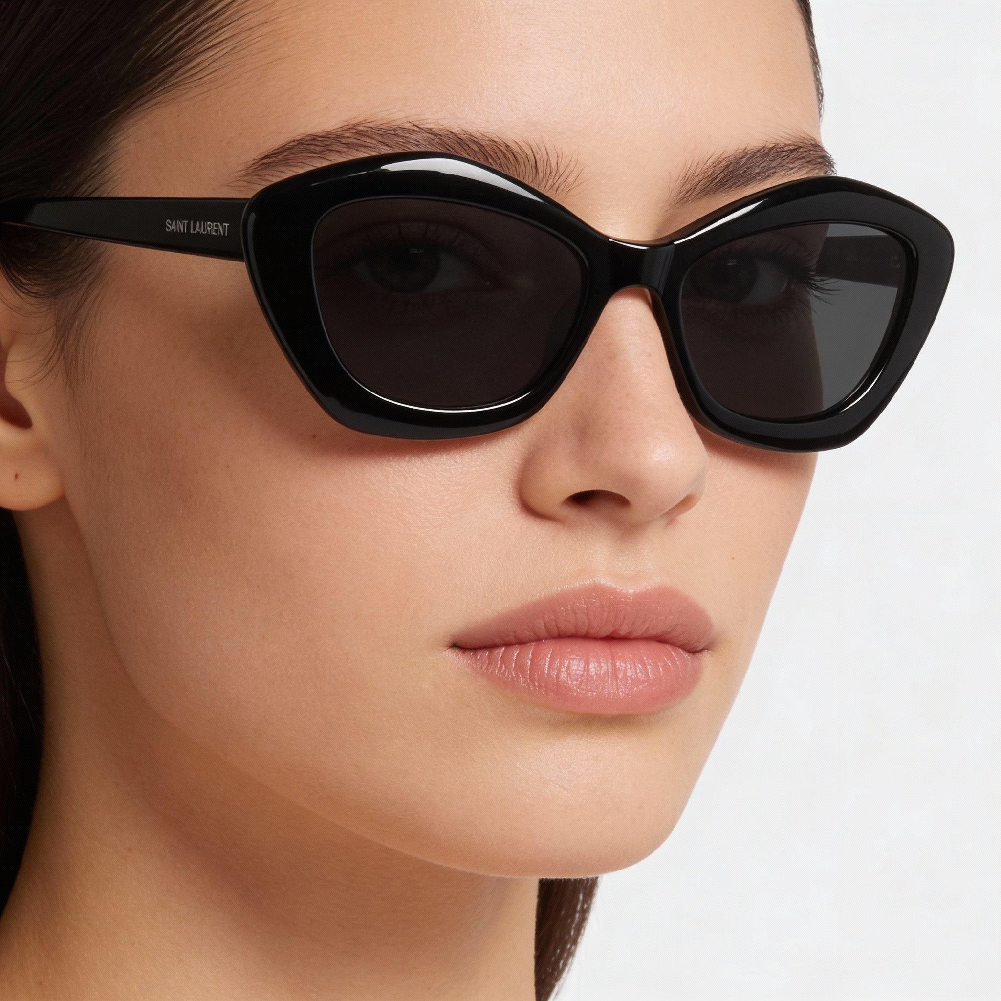 Gafas de sol Saint Laurent Classic para mujer, montura de plástico negra, sin polarizar, protección UV, 54 mm, Photo 4