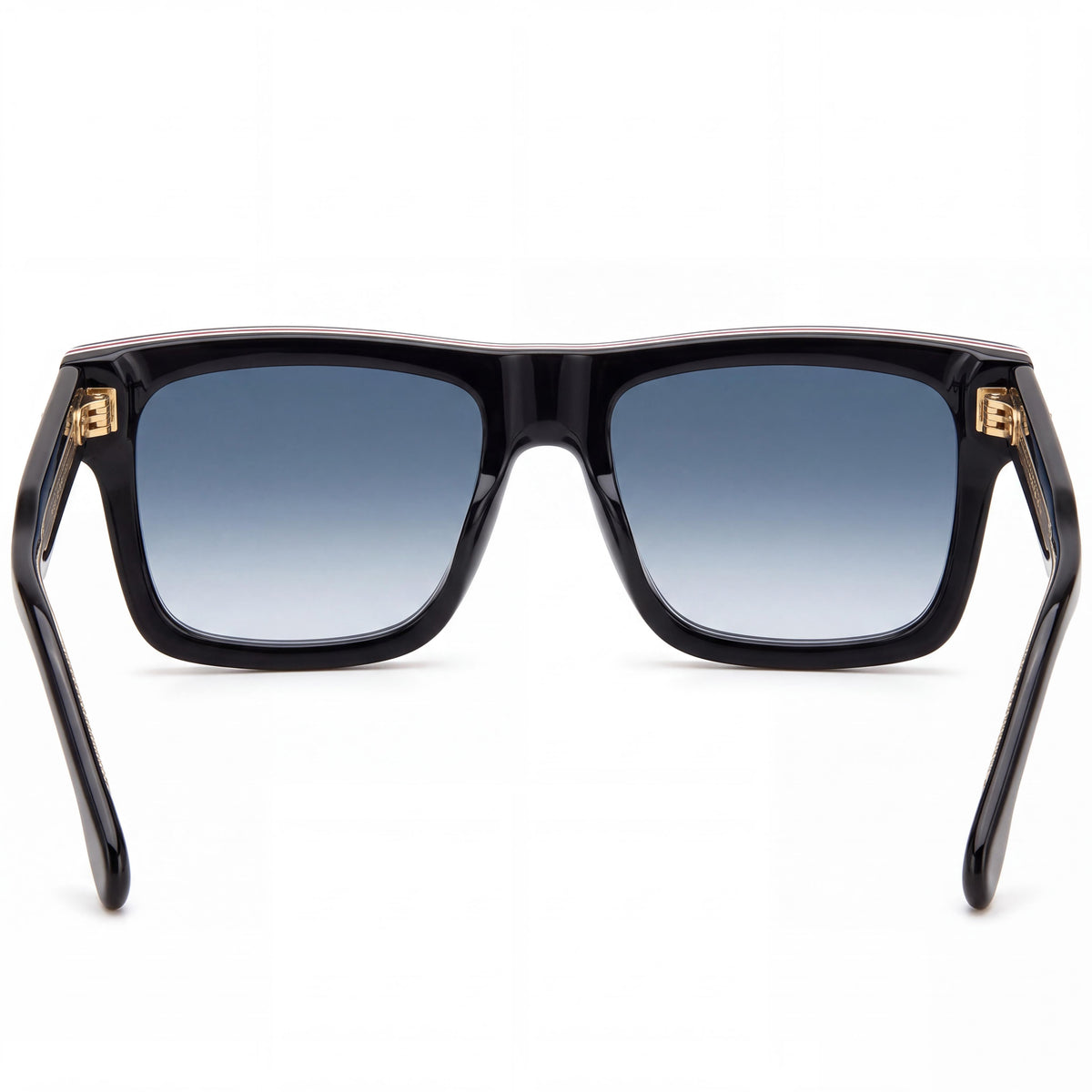 Gafas de sol Carrera 305/S unisex con montura de acetato negro a rayas, lentes azules degradadas, sin polarizar y con protección UV 54-17-150, Photo 4