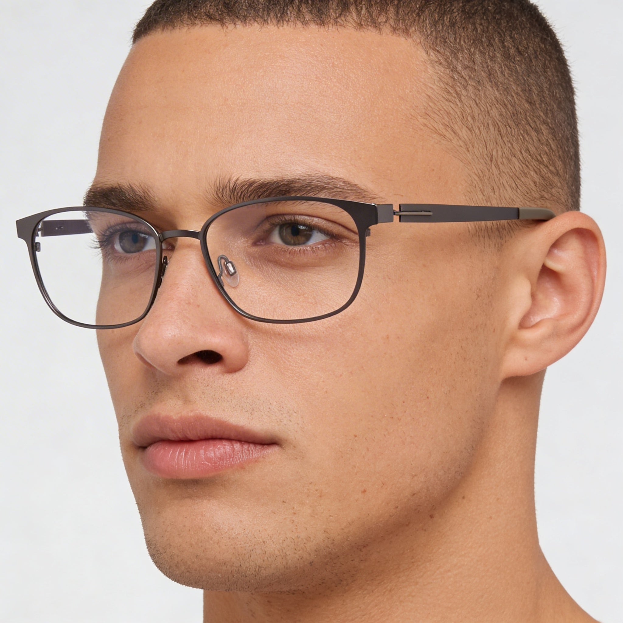 Flexon Men's Flx1008mag-set Acetate Eyeglasses Matt Steel Grey 56mm, Photo 5