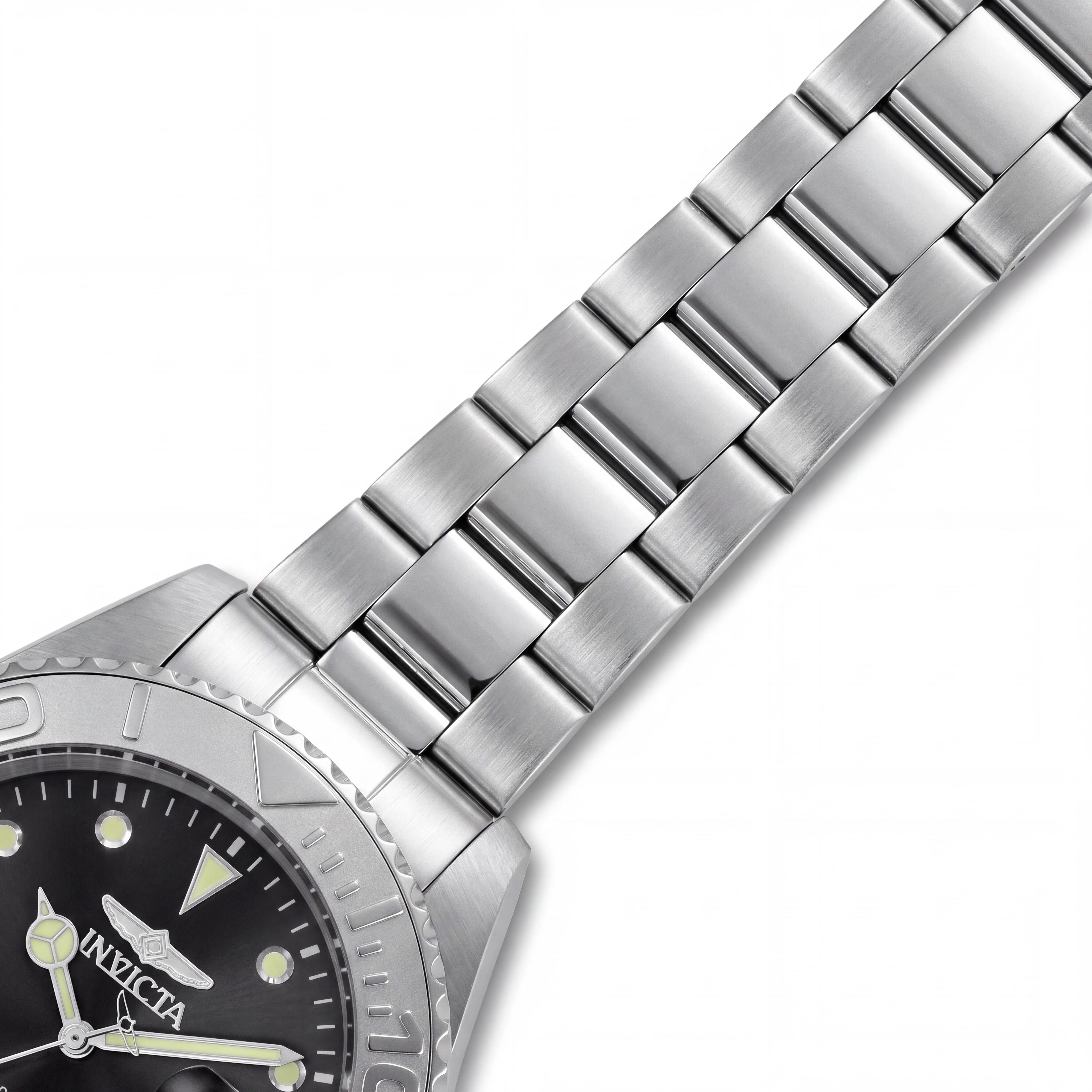 Invicta Men's 29944 Quartz Watch 43mm Black Dial Silver-Tone Stainless Steel, Photo 3