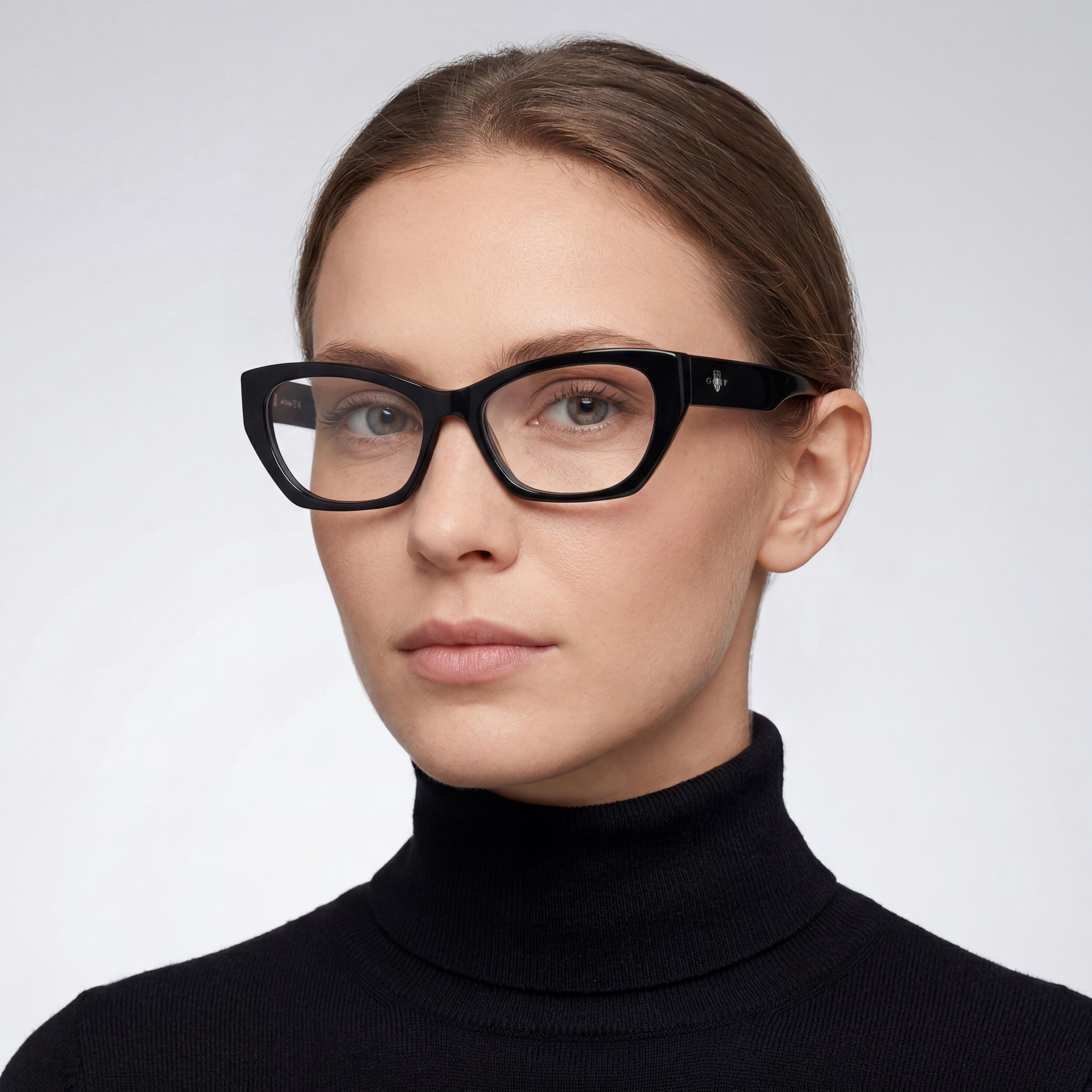 Gafas GANT para mujer Ga50047, montura de plástico negro brillante con lentes de policarbonato, tamaño 54 mm, Photo 4