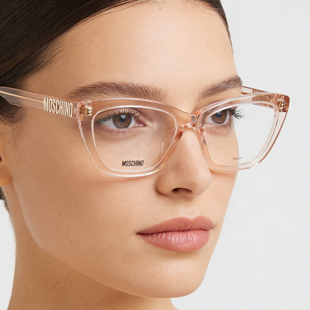 Gafas de sol Moschino Modern Collection Mos629 para mujer, con montura y lentes de acetato color nude, ancho de lente 52 mm