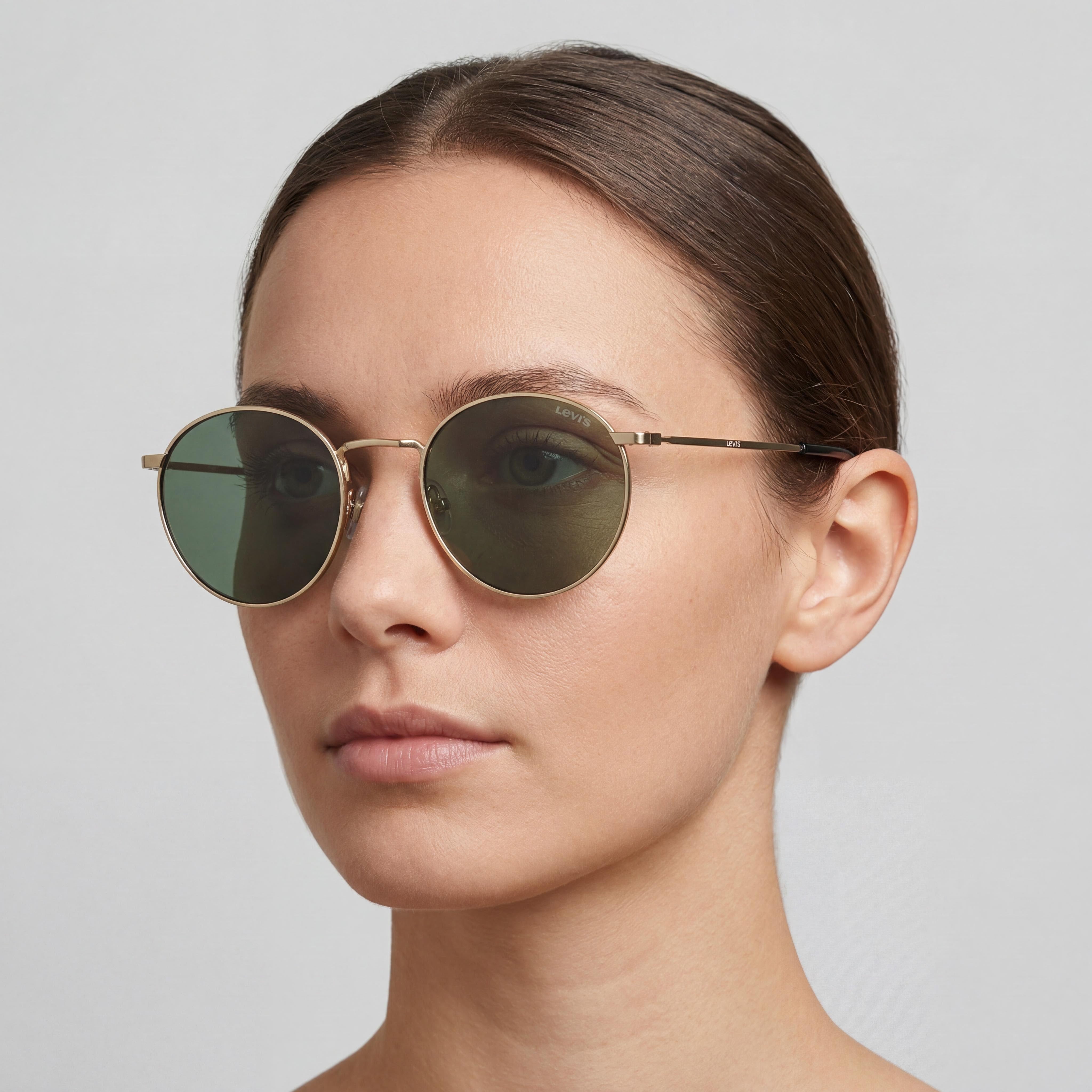 Gafas de sol Levi's LV 1005/S para mujer, armazón de acetato dorado, lentes de policarbonato doradas con protección UV, 52 mm, Photo 4
