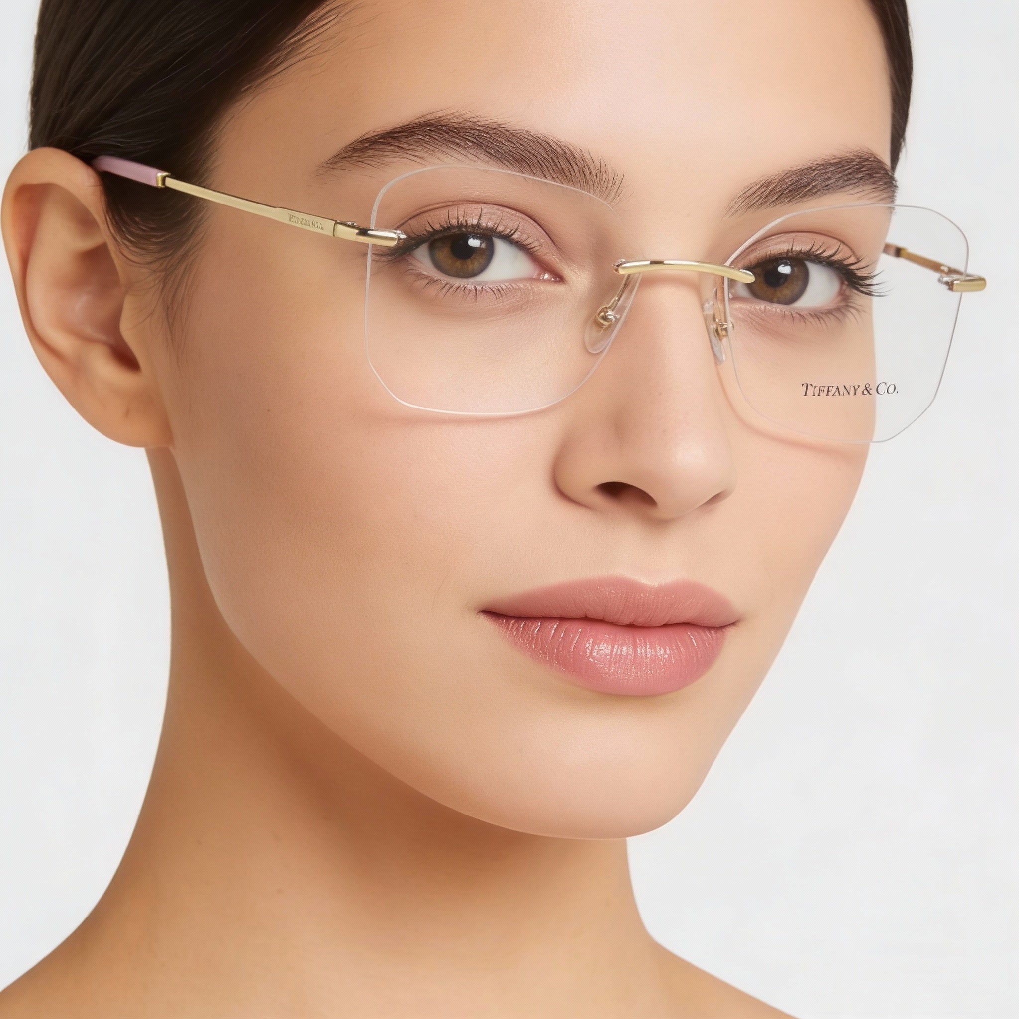 Gafas de sol Tiffany &amp; Co. Tf 1150 para mujer, montura metálica dorada pálida, sin montura óptica, 55-15-140 milímetros, Photo 4