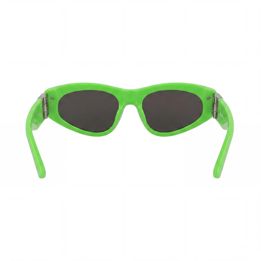 Balenciaga Cat Eye Women's Green Silver Grey Acetate Sunglasses 53mm