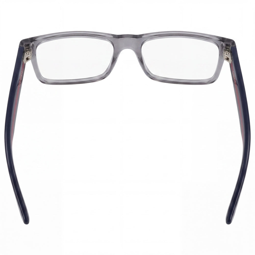 Gucci Web Unisex Transparent Grey Blue Acetate Rectangle Full Rim Prescription-Ready Non- Eyeglasses 56-16mm