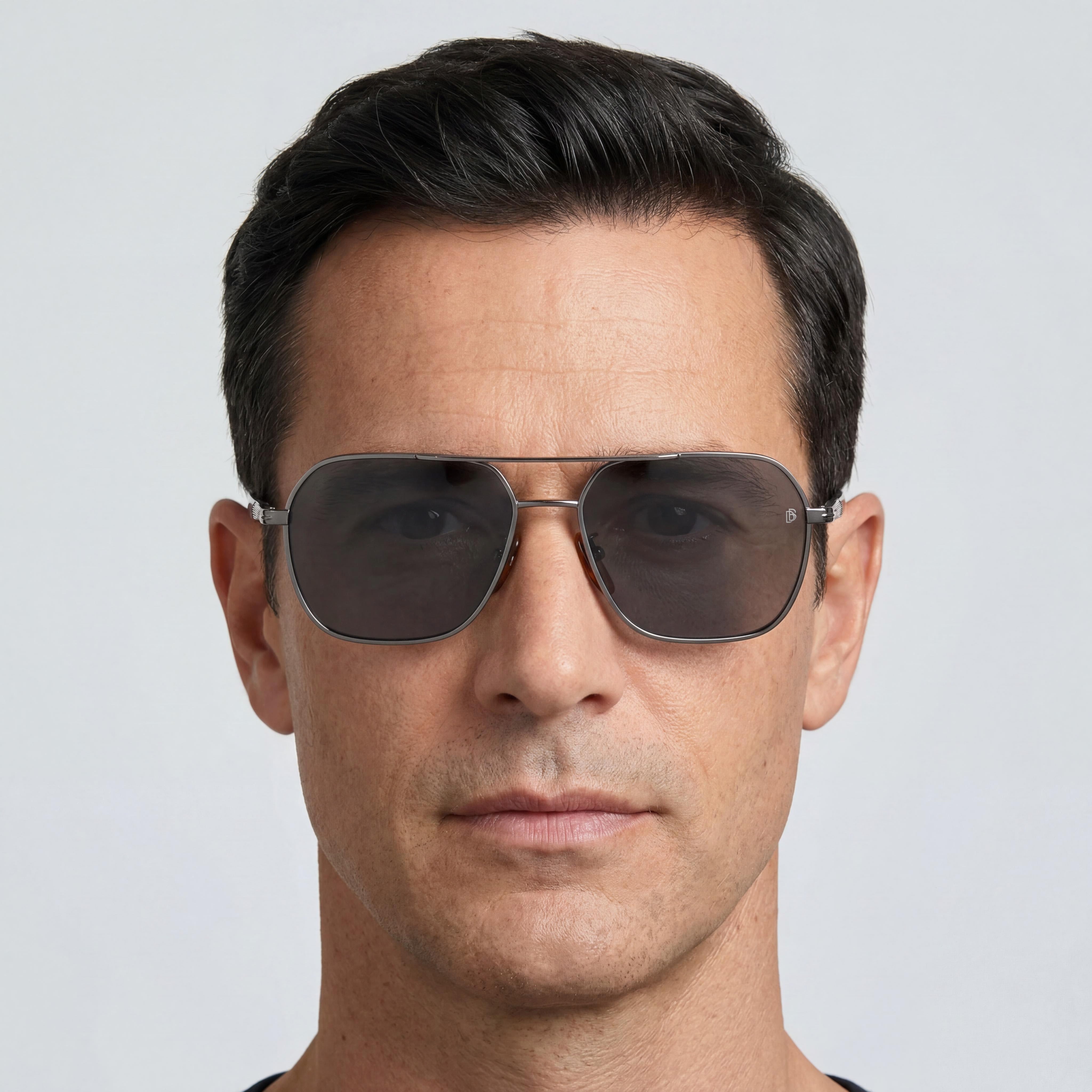 David Beckham Db 1128/G/S Unisex Metal Ruthenium Frame Dark Ruthenium Black Polycarbonate Lens UV 400 Sunglasses 59-16-145, Photo 5
