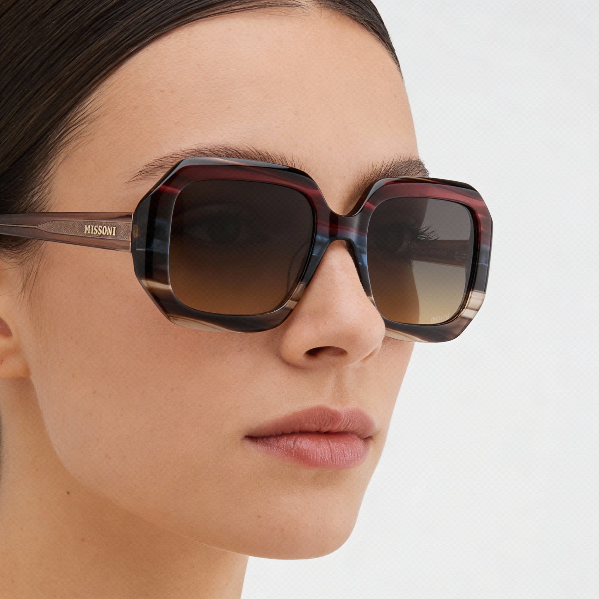 Missoni Classic Women's Havana Gradient Grey Acetate Frame with UV Protection Polycarbonate Lenses 53mm Sunglasses, Photo 3