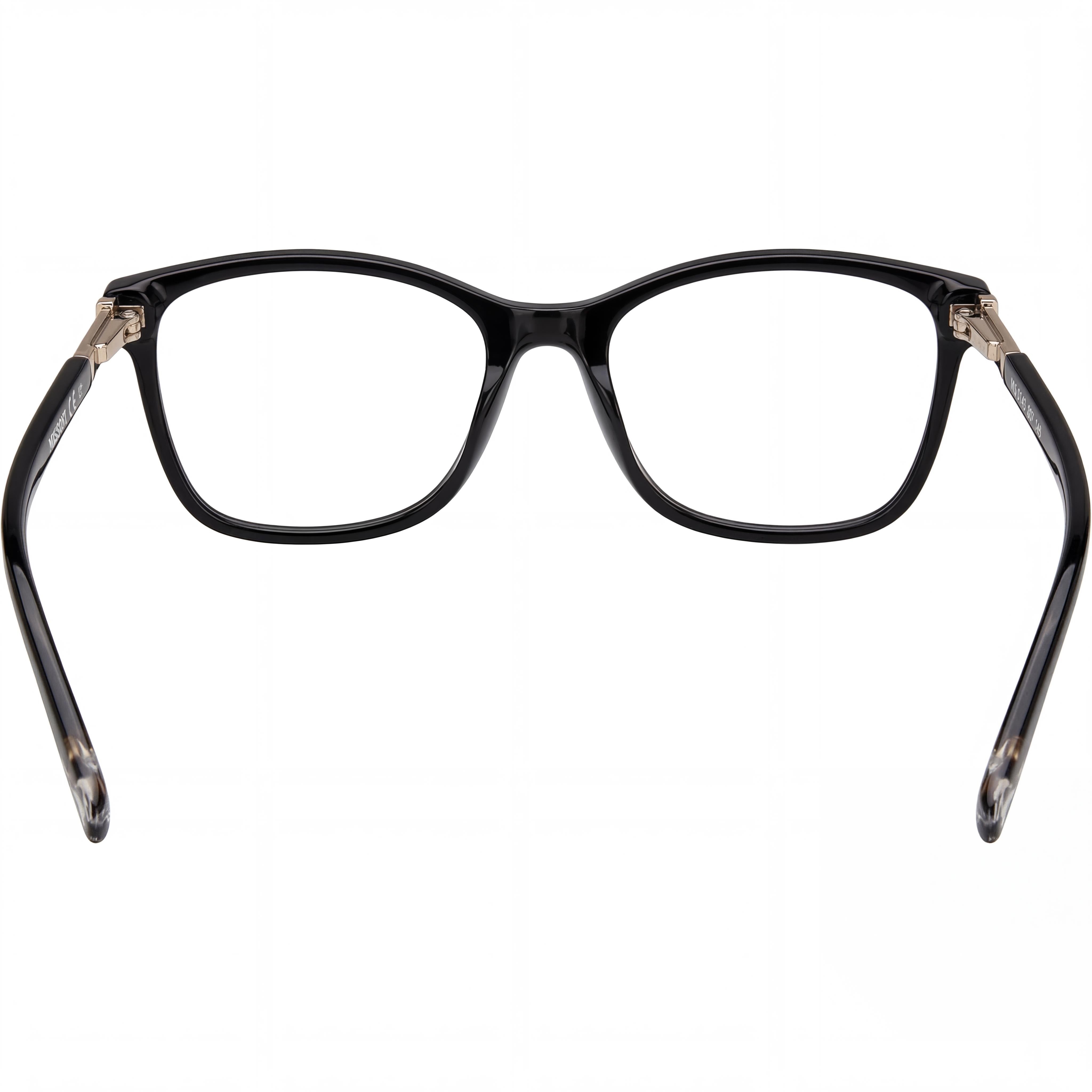 Gafas modernas M Missoni para mujer con montura de acetato negro y lentes de policarbonato negro, 53 mm de ancho de lente, Photo 2